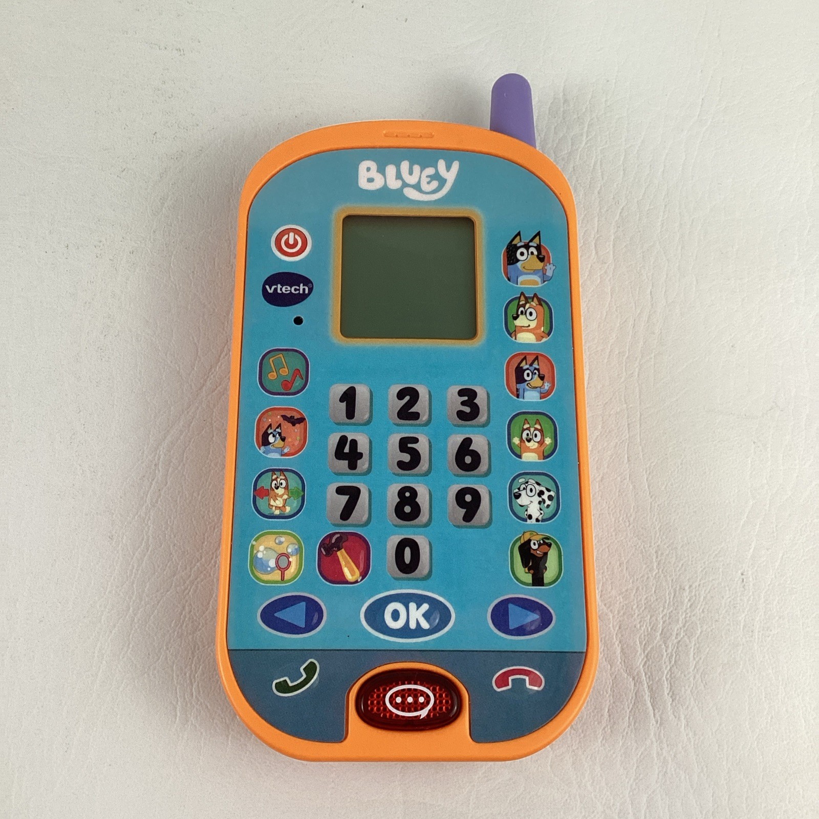 VTech Bluey Ring Ring Phone Handheld Electronic Toy Activity Chat Tested Lot