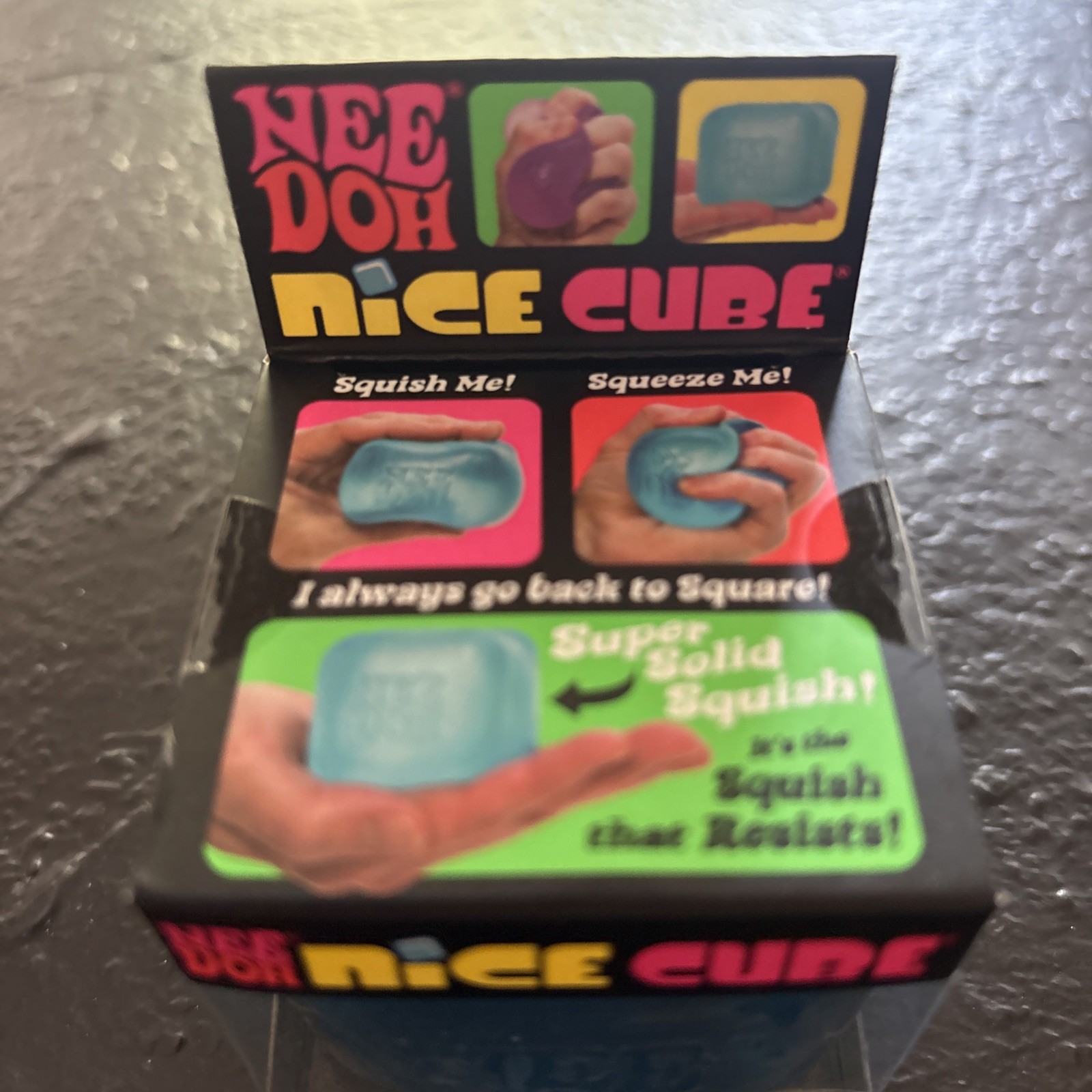 NEE DOH NICE CUBE SUPER SOLID SQUISH BLUE SCHYLLING 3+ BRAND NEW SEALED IN BOX