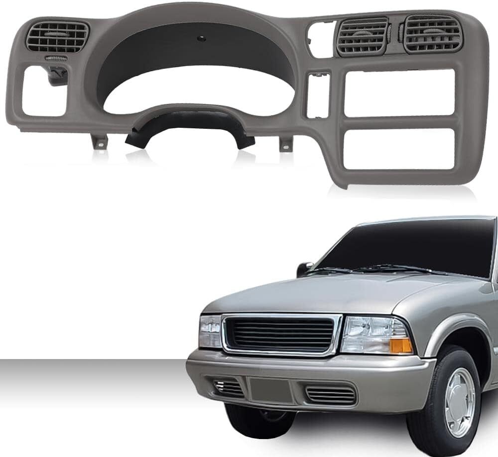 98-04 Chevy S10 GMC Sonoma Jimmy Blazer Dash Bezel Cover Gray (No 2DIN)