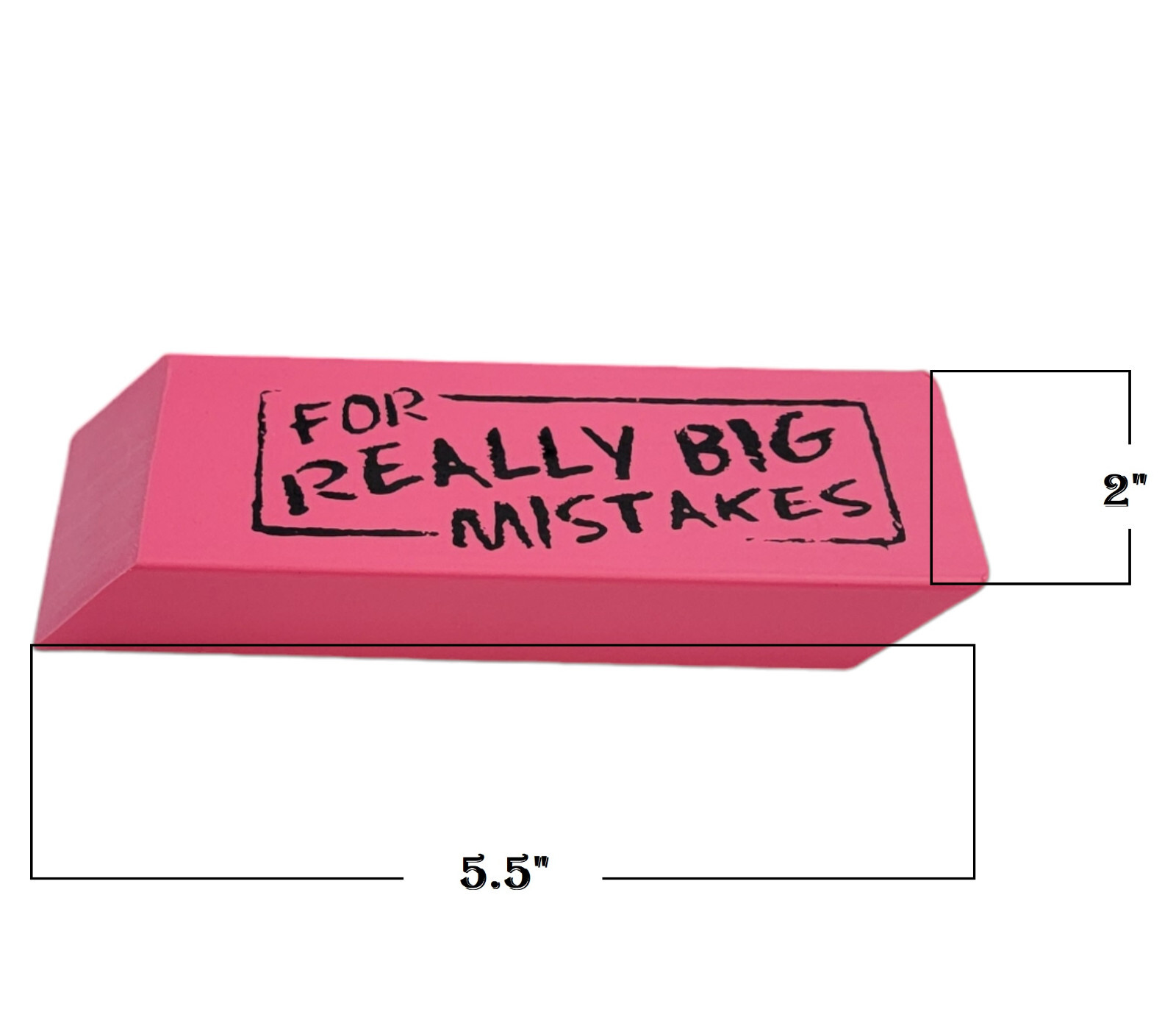 Jumbo Big “For Really Big Mistakes” Wedge Pink Erasers (5.5″ x 2″) Large Pencil