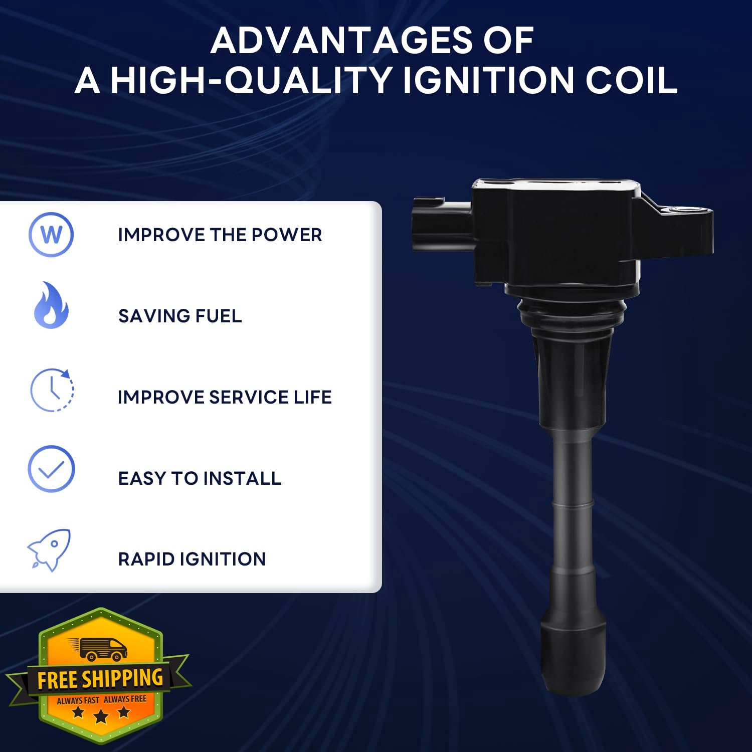 GAGOLCAR UF550 Ignition Coil 1pc Nissan Infiniti V6 3.5L 2007-2017