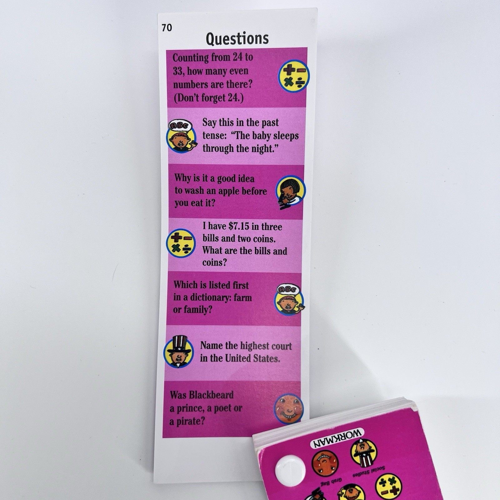 Brain Quest Grade 3 / Ages 8-9 ~ 1,000 Questions & Answers- Workman 2 Deck