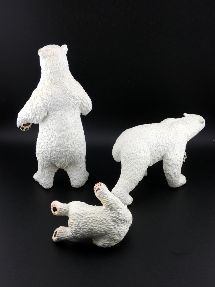 Vintage The Vanishing Wild Collection Polar Bear Set 1990 Safari Ltd