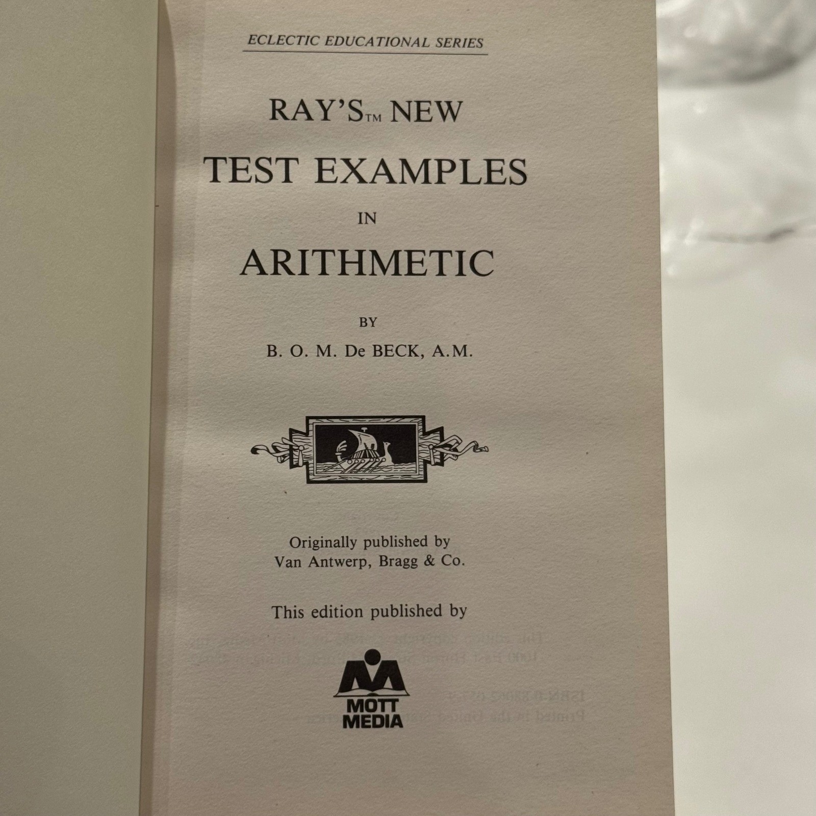 Ray’s New Test Examples in Arithmetic Mott Media Hardcover 1985 Classic Edition