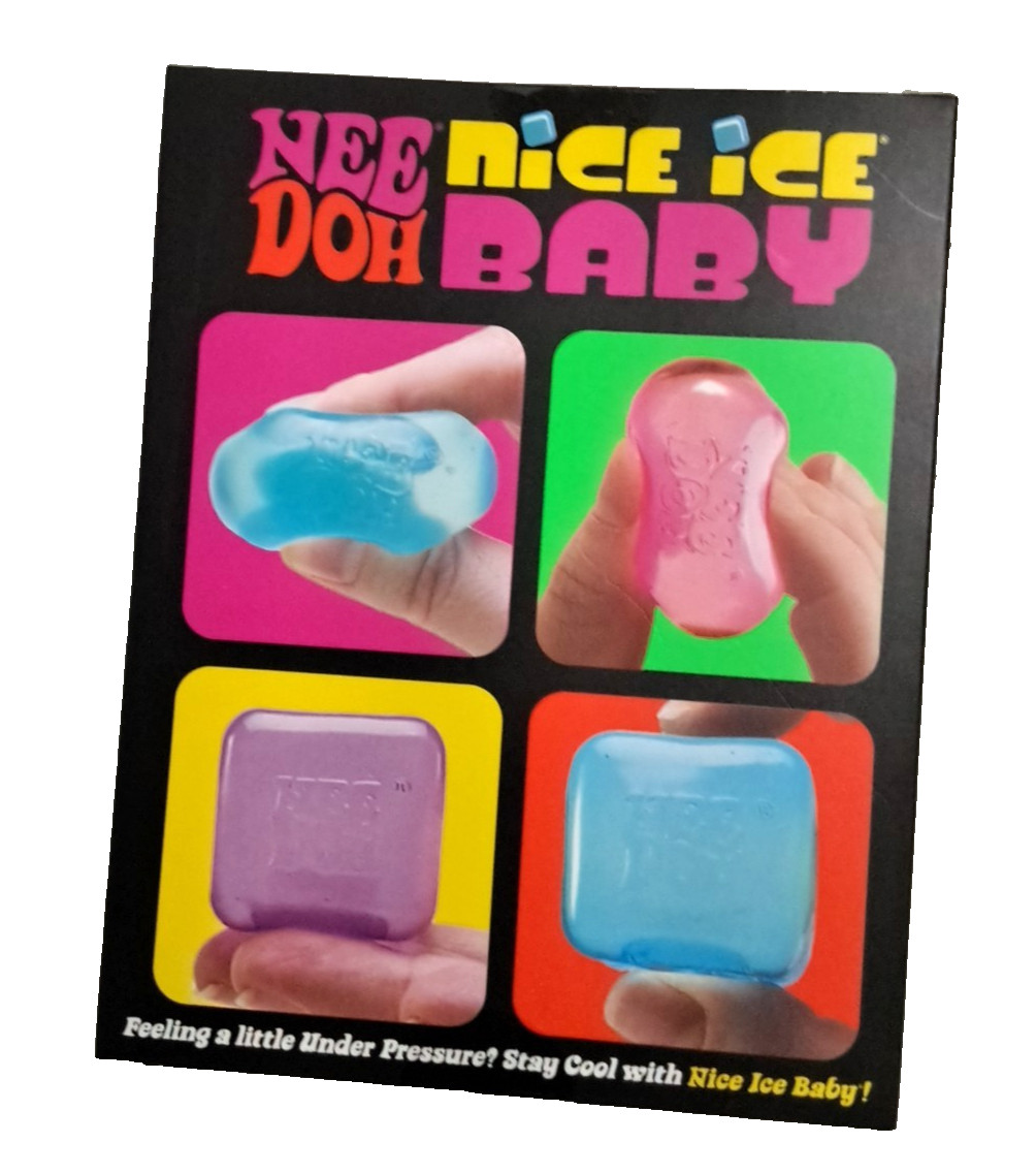 Nee Doh Nice Ice Baby Viral Squish Cubes Sensory Squeeze Toys 4 Pack Mini New