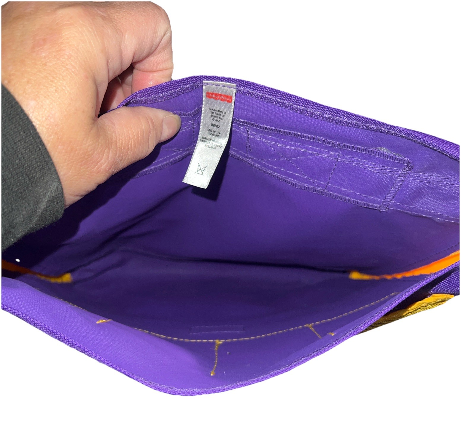 Fisher Price Power Touch Learning Systems BACK PACK, Purple/Yellow, Adj Straps