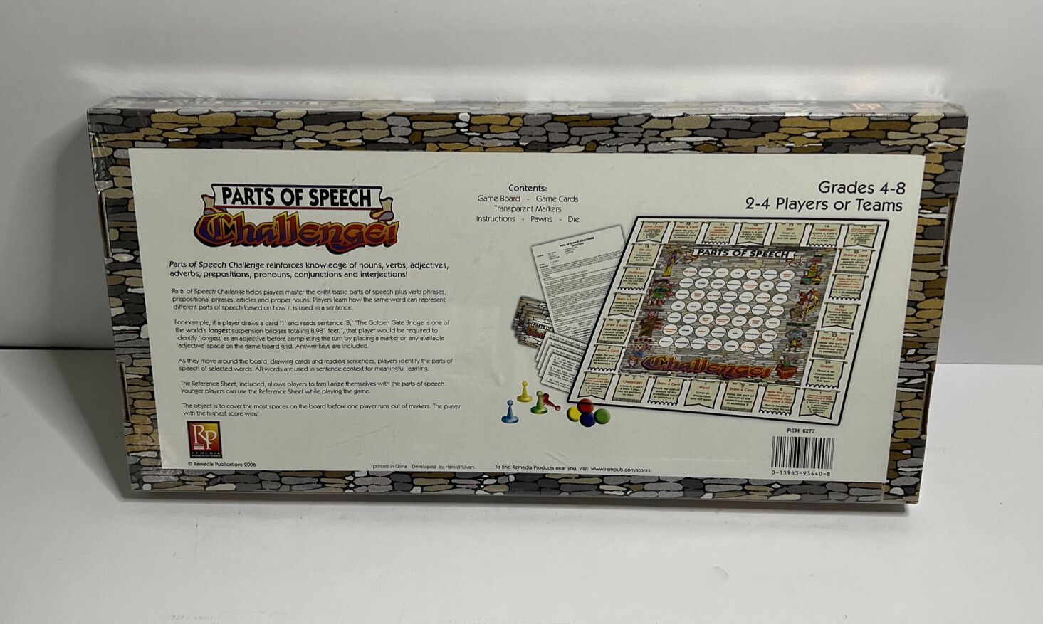Brand New Parts Of Speech Educational Board Game Remedia Publications