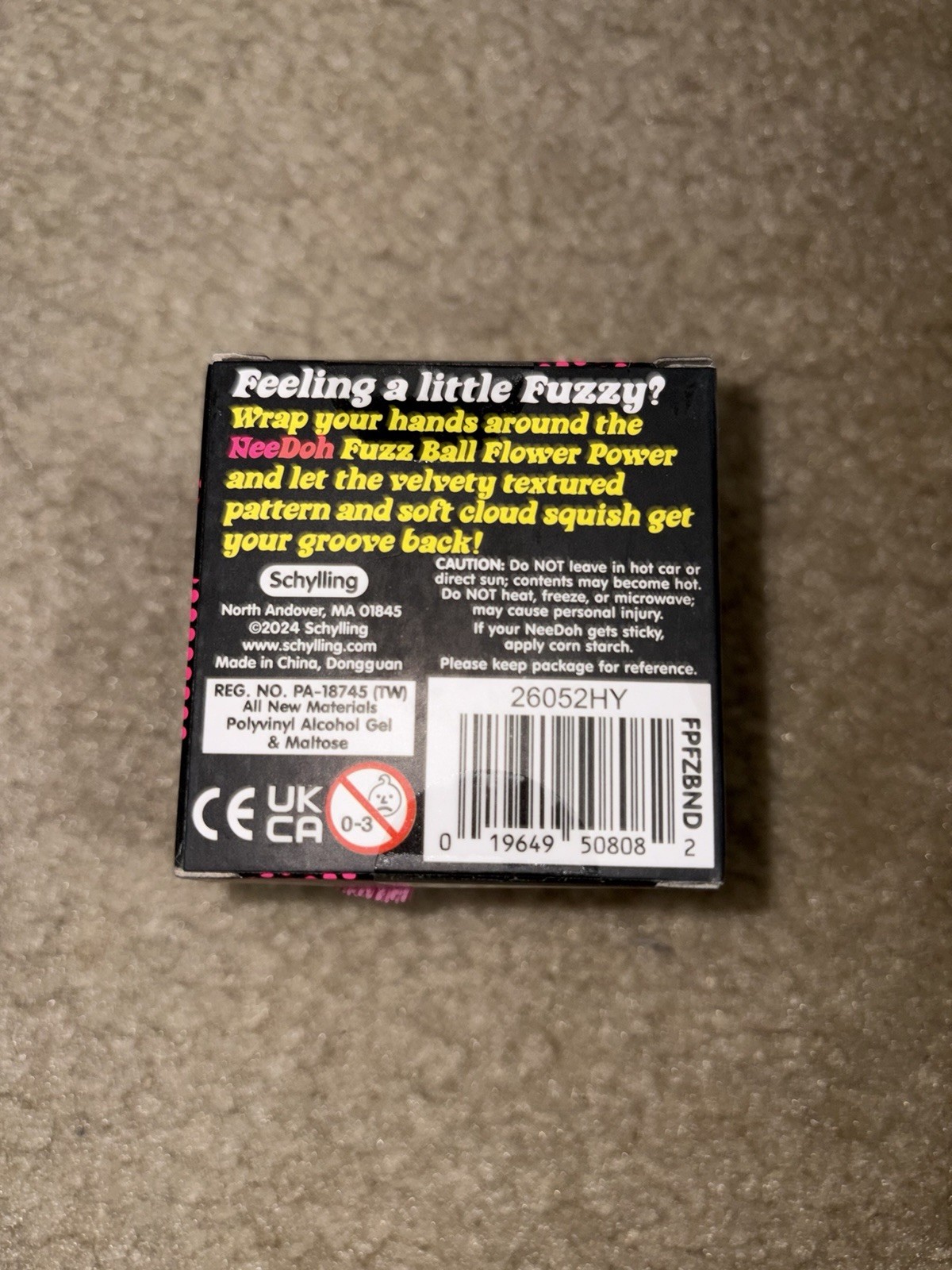 Schylling Nee Doh Flower Power Fuzz Ball Pink Authentic & Unopened