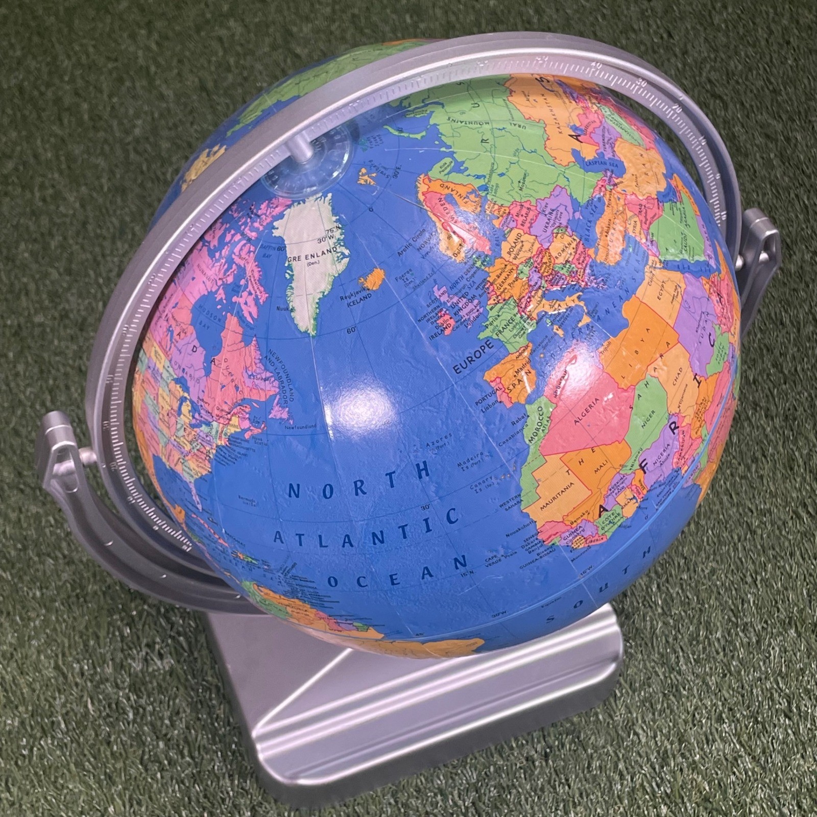 Replogle Intelliglobe 12 Inch Interactive World Globe with Discovery Book Blue