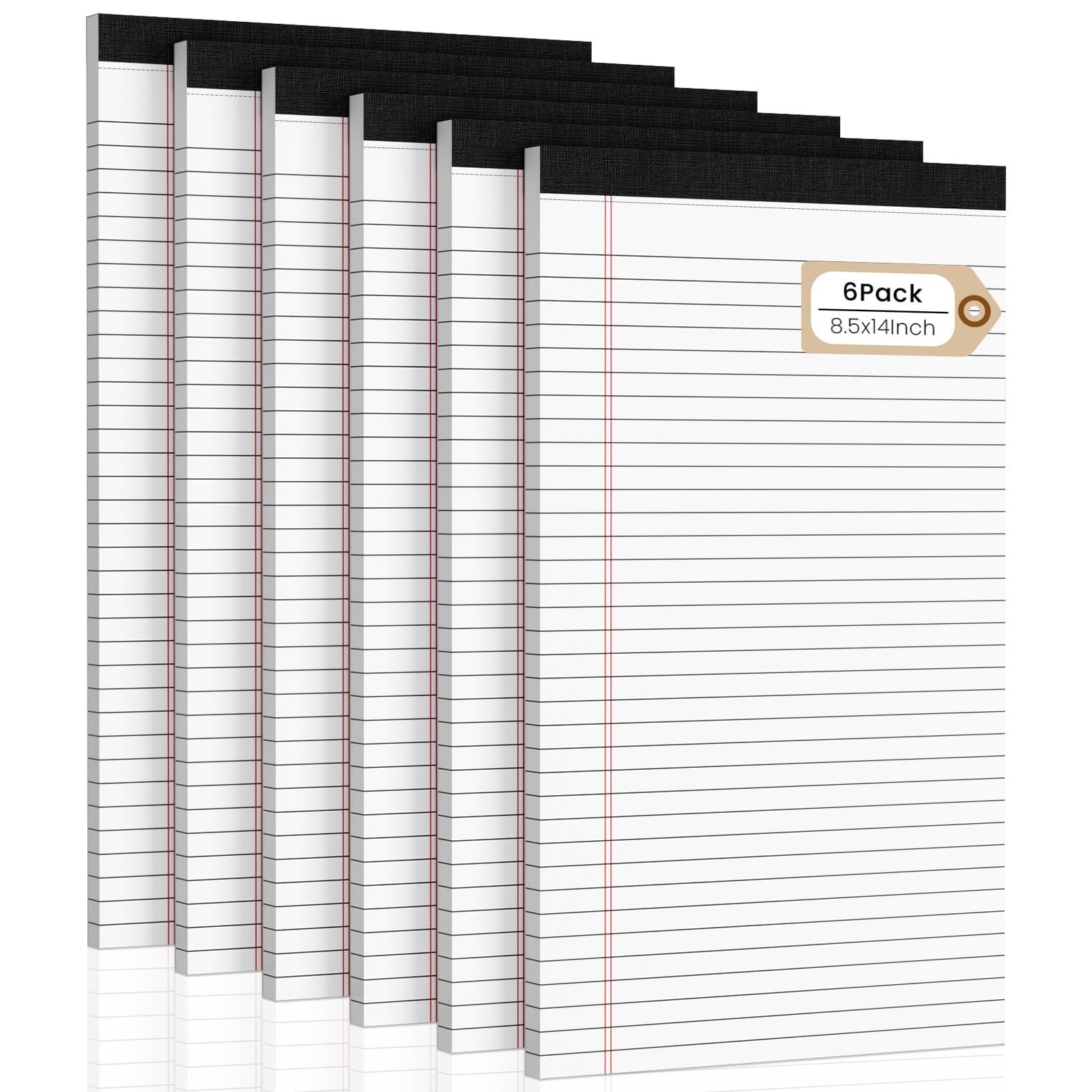 Legal Pads 8.5 x 14 Note Pads, 6 Pack Writing Pads Wide Ruled Notepads, Micro…
