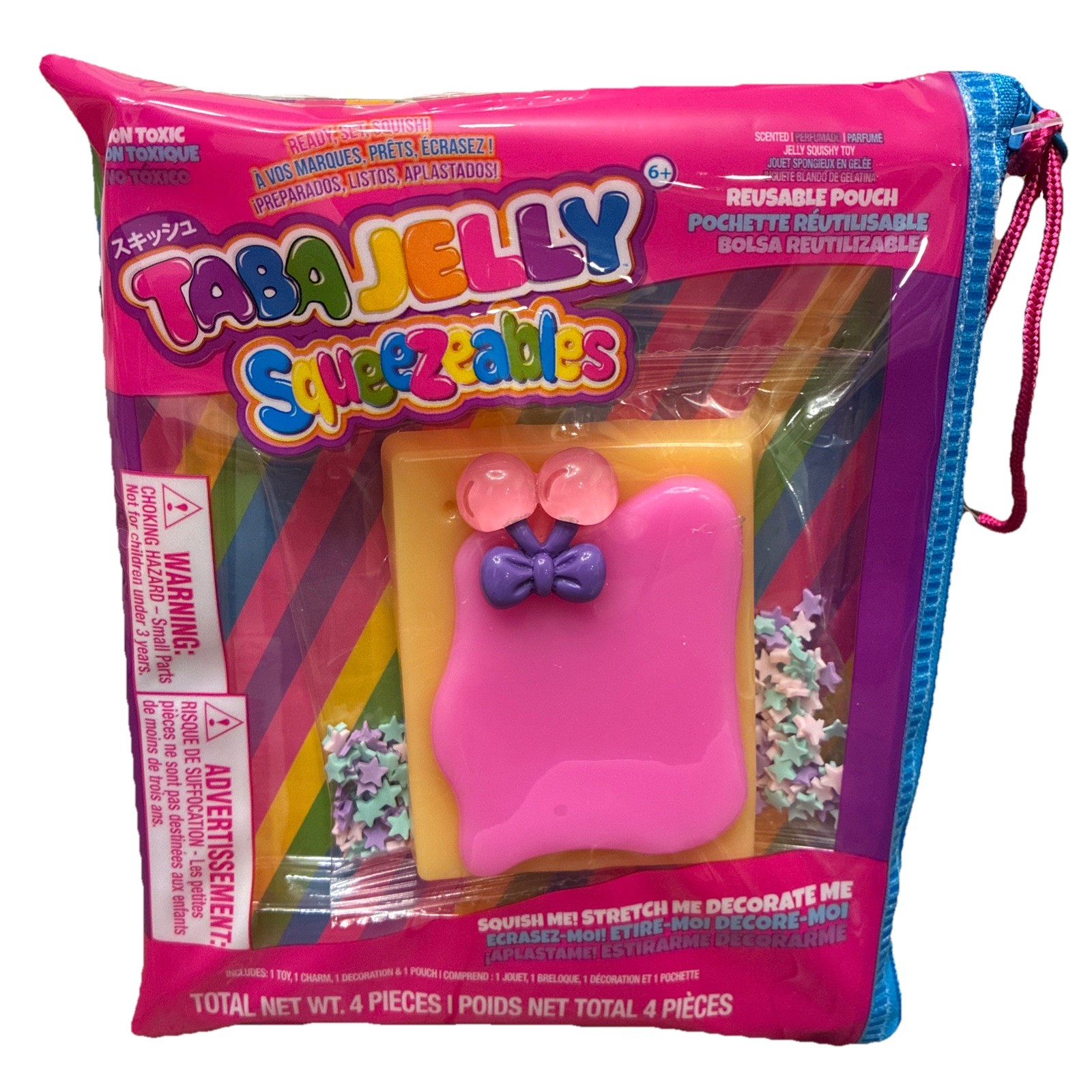 Taba Jelly Squeezeables Squishy Pink Tart Toy DIY Decor Set Pouch Scented New