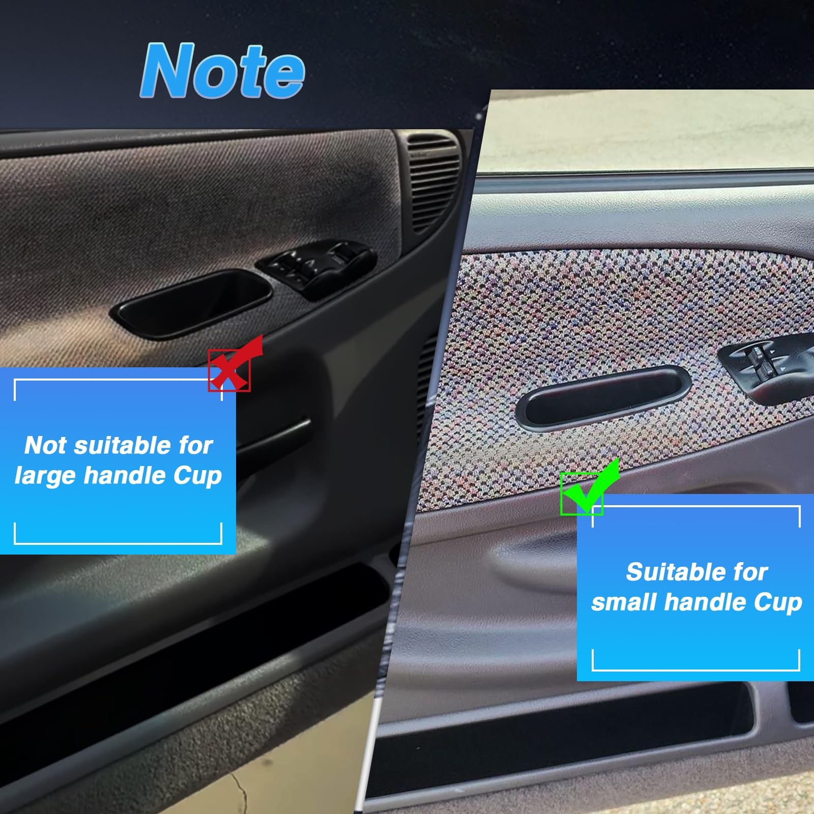 KPALAG Front Left Driver Side Door Pull Handle Cup Side, Black