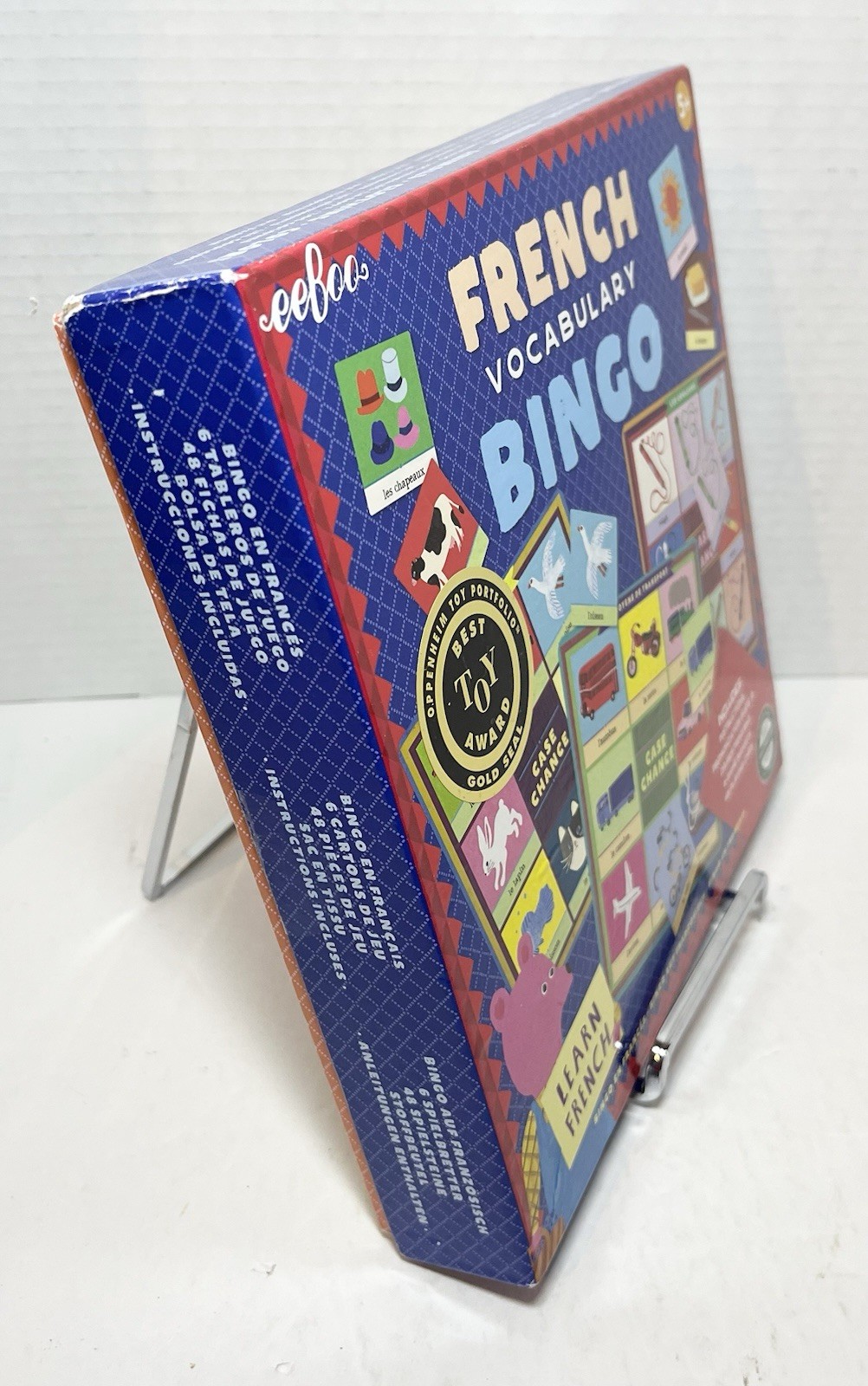 New eeBoo: Learn French Bingo Vocabulary Game, 2 to 6 Players (Open Box)
