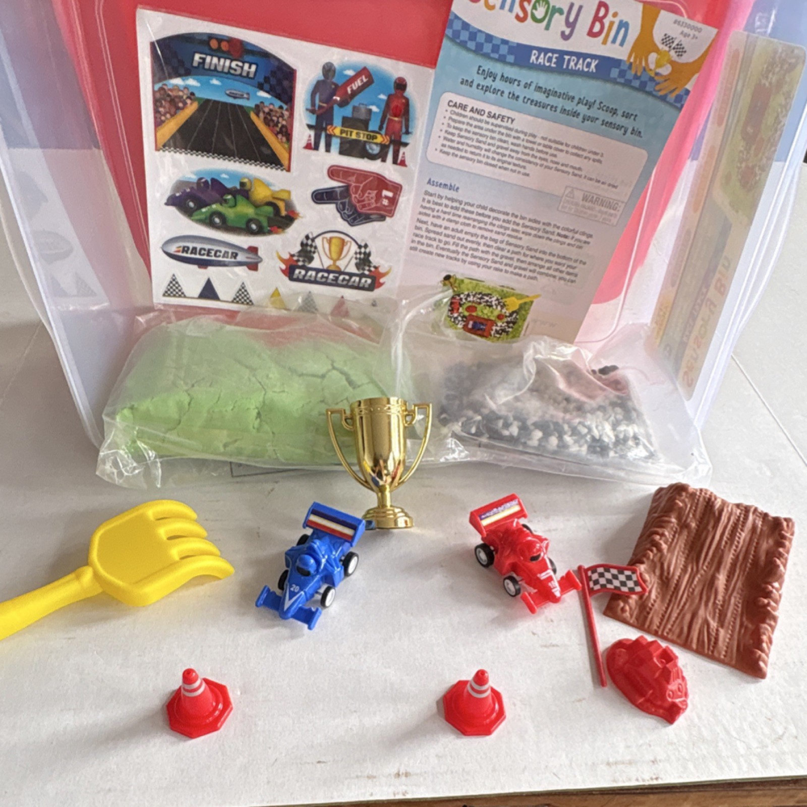 Race Track Creativity for Kids Sensory Bin Tactile Sensory Toy 6330000