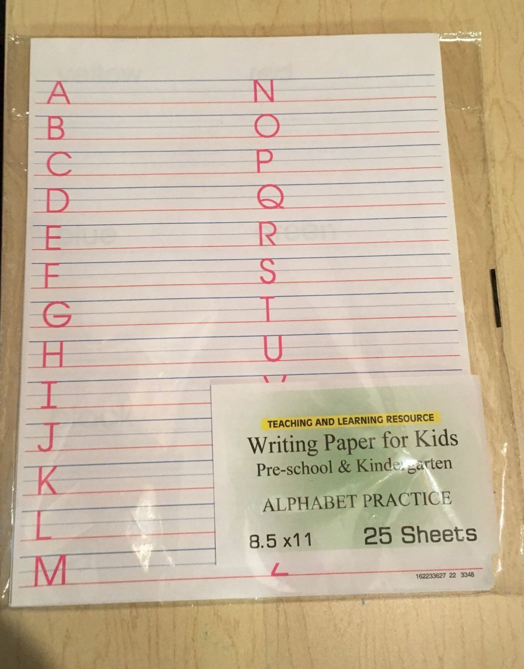 Writing Paper for Kids – ALPHABET PRACTICE – 11X 8.5 in, 20 lb, 25 sheets