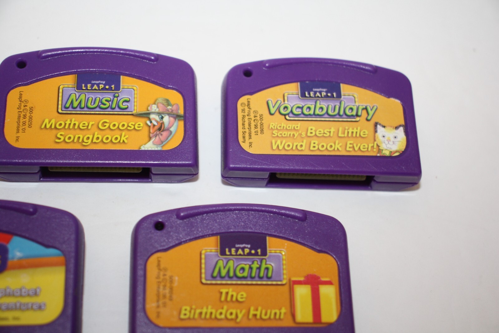 Leap Frog Leap 1 Cartridges Pre-K Lot Of 5 Phonics Math Pooh Music Vocabulary