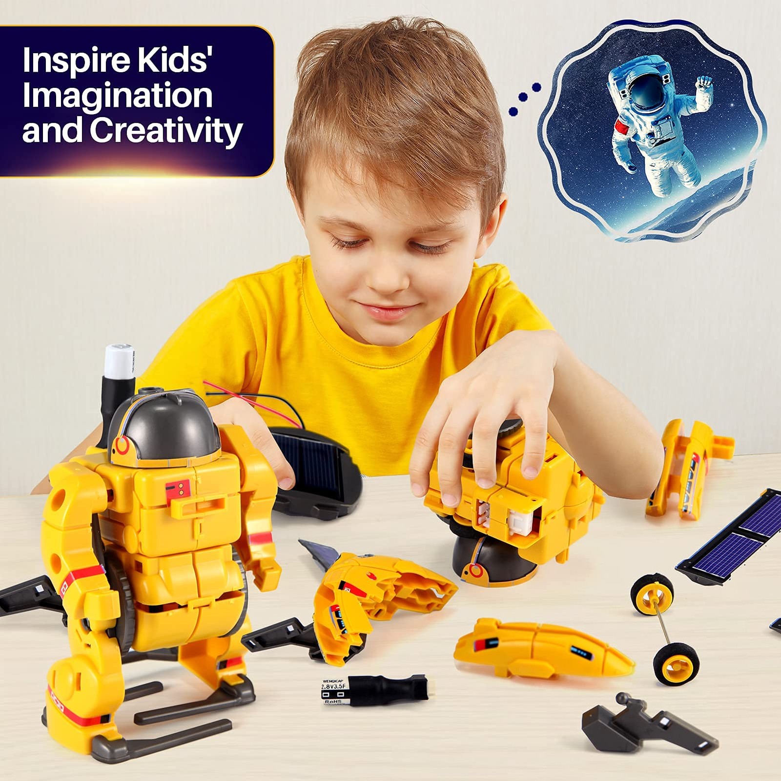 STEM Projects for Age 8-12, Science Kits Boys, Solar Robot Space Toys Gifts 8…