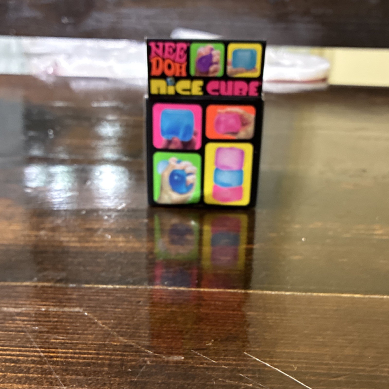 Schylling NeeDoh Nice Cube Super Solid Squish Square Squeeze Toy, Purple