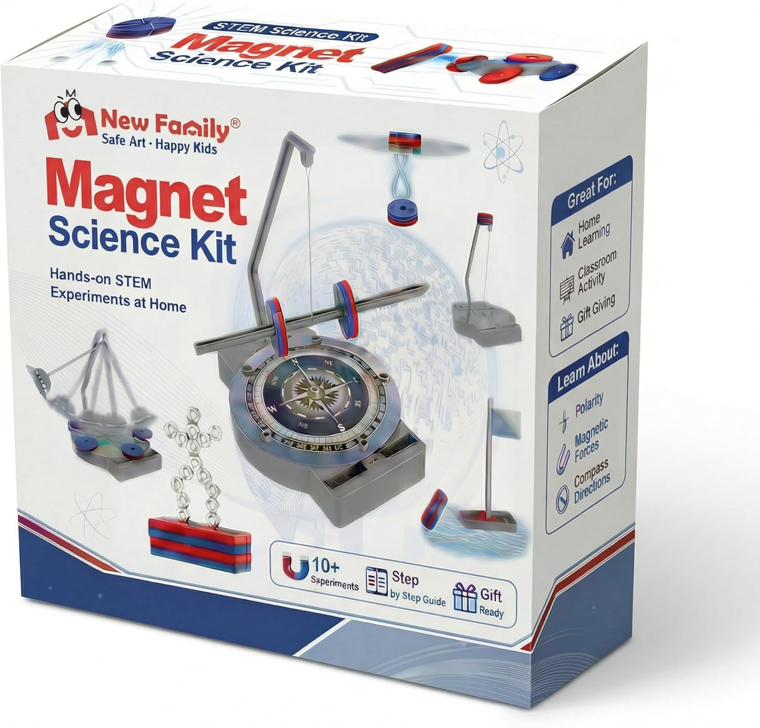 Magnetic Science Kit for Kids, 12-In-1 STEM Physics Experiment Kit, Hands-On Mag