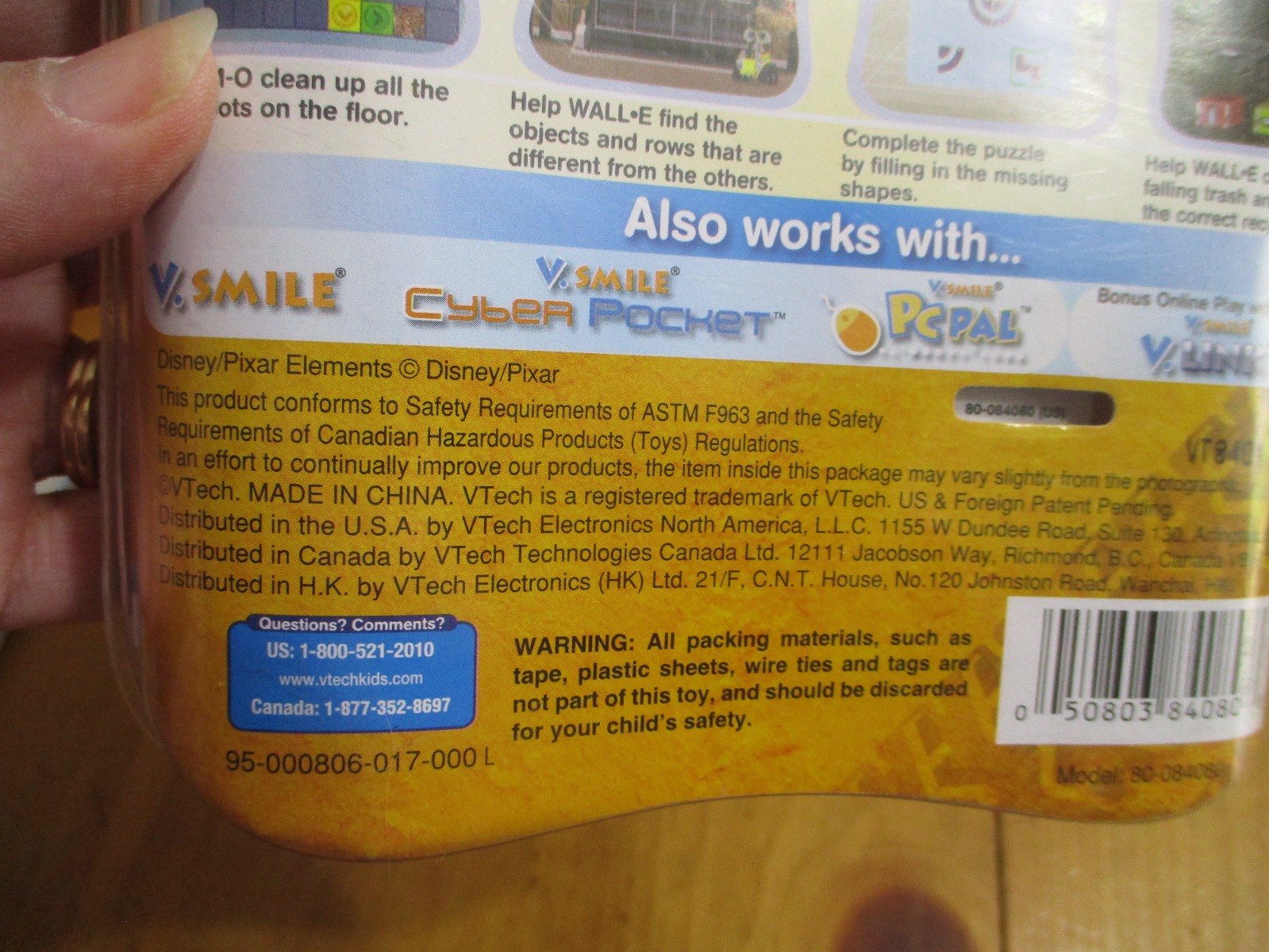 New Disney Pixar VTech V.Smile V.Motion Wall-E Game Active Learning System
