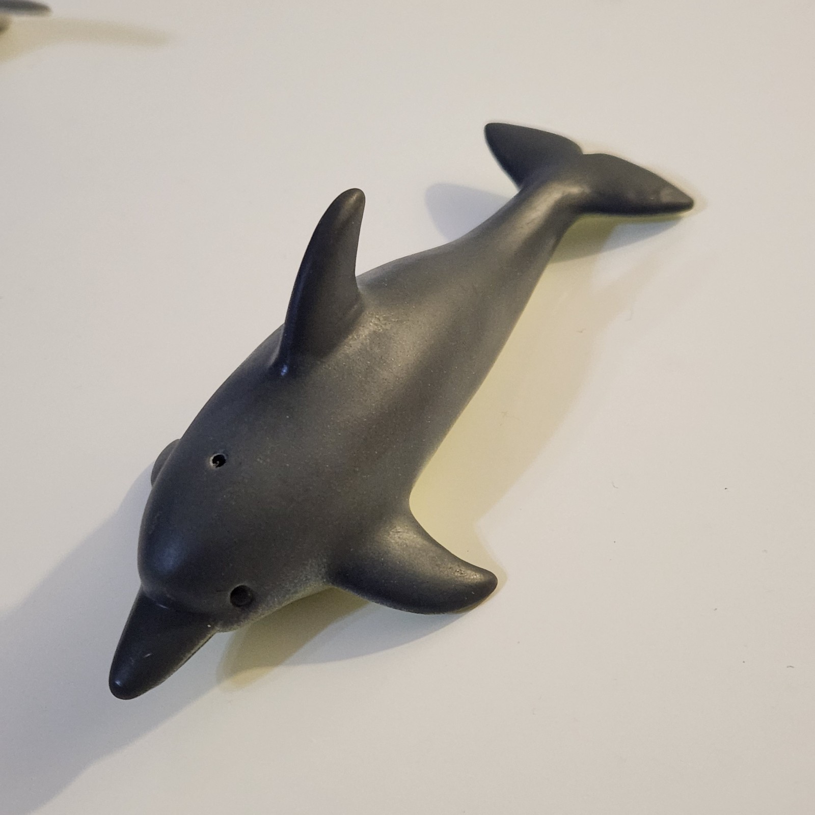 Lot Of 3 Plastic Rubber Dolphin Figures Gray 5.5″ 1981 Vintage (T)