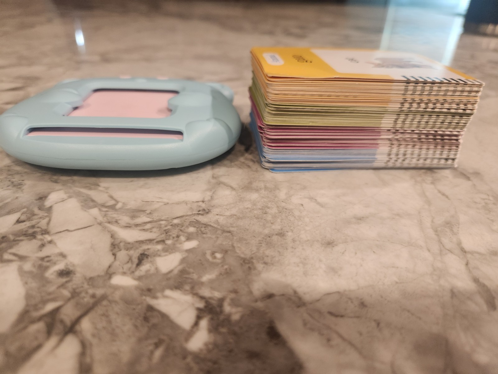 Spanish Language Vocabulary Flash Cards Set w/ Handheld Reader, Kids 3-7