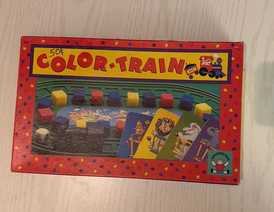 Color Train by Discovery Toys Vintage 1990s Educational Preschool Game Complete