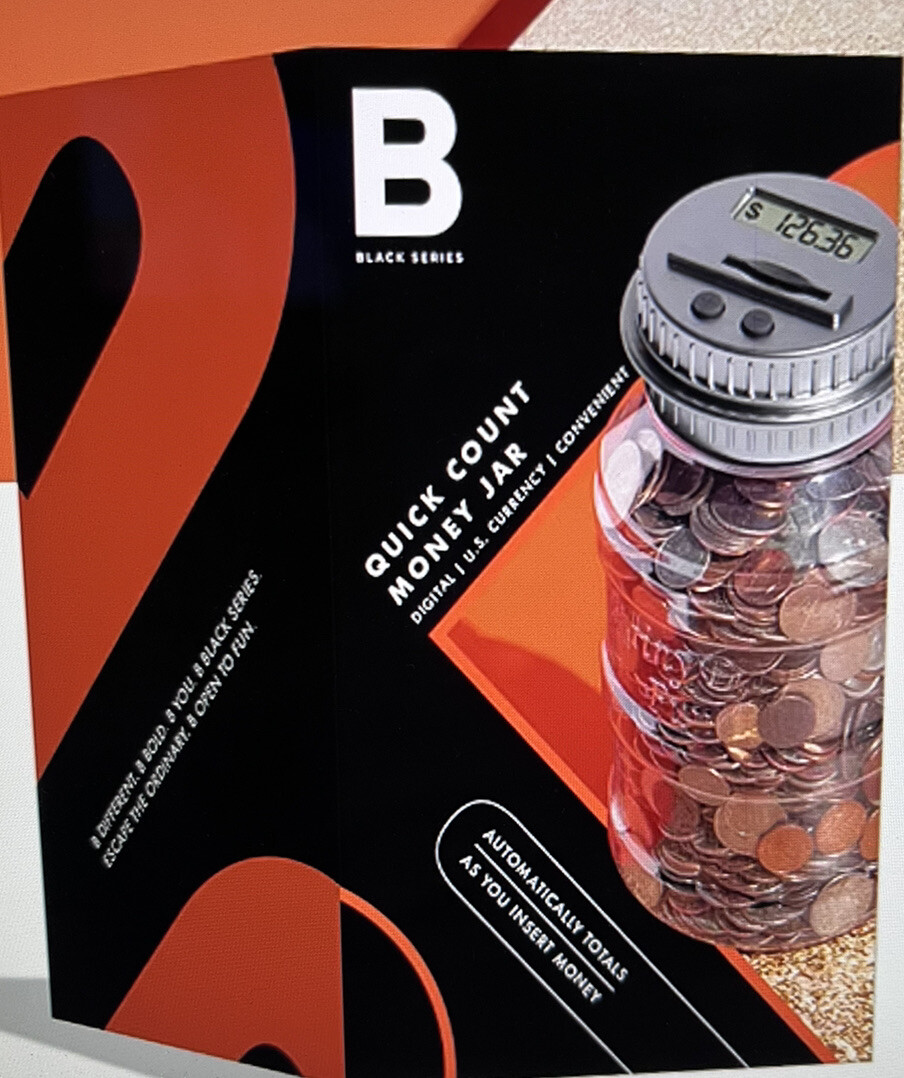 Black Series Brand Digital Counting Money Jar NEW