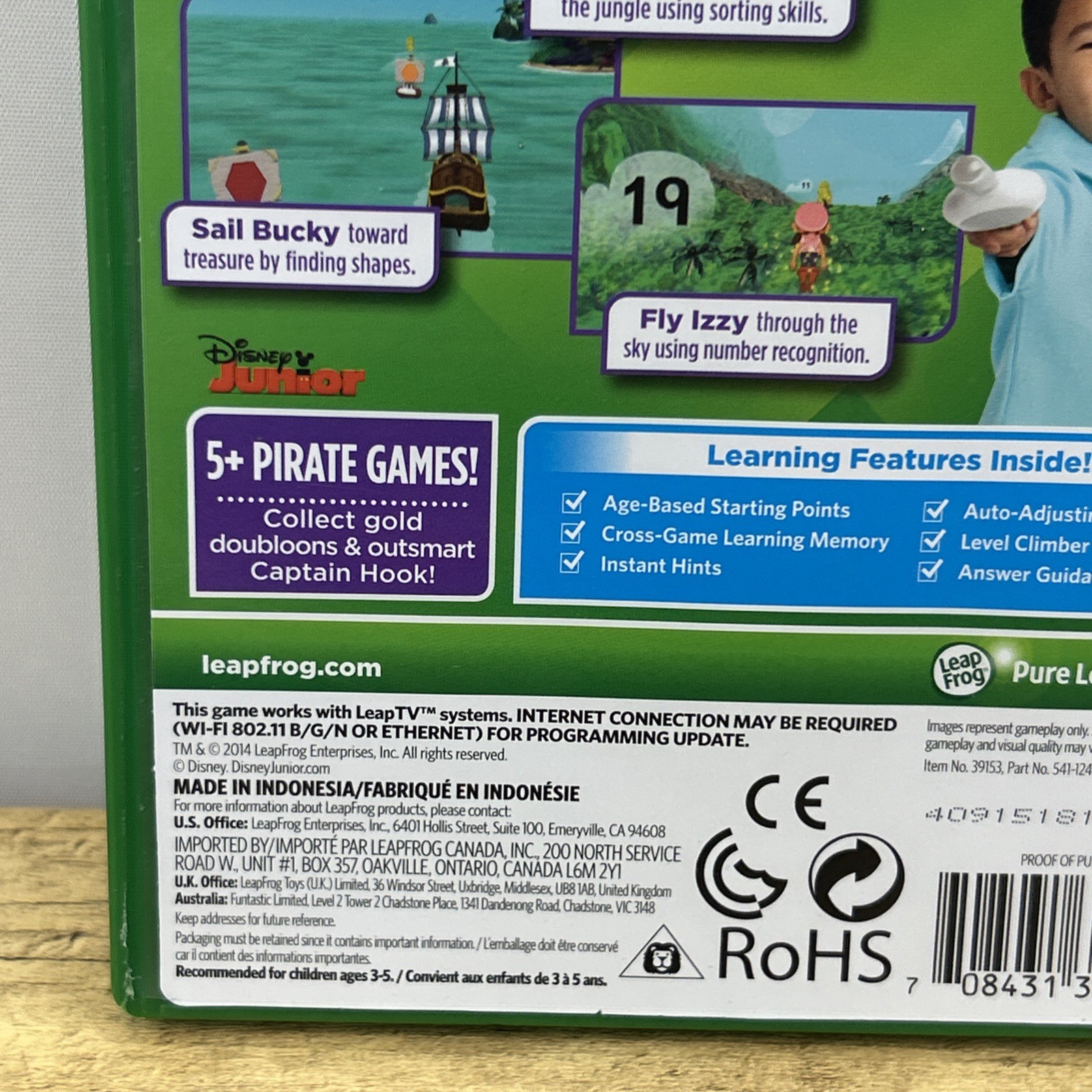 LeapFrog Leap TV Jake and the Never Land Pirates Education Video Game