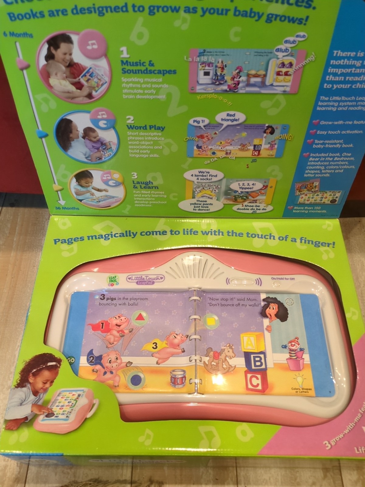 LeapFrog Little Touch LeapPad Learning System Pink 6-36 months Brand New Sealed