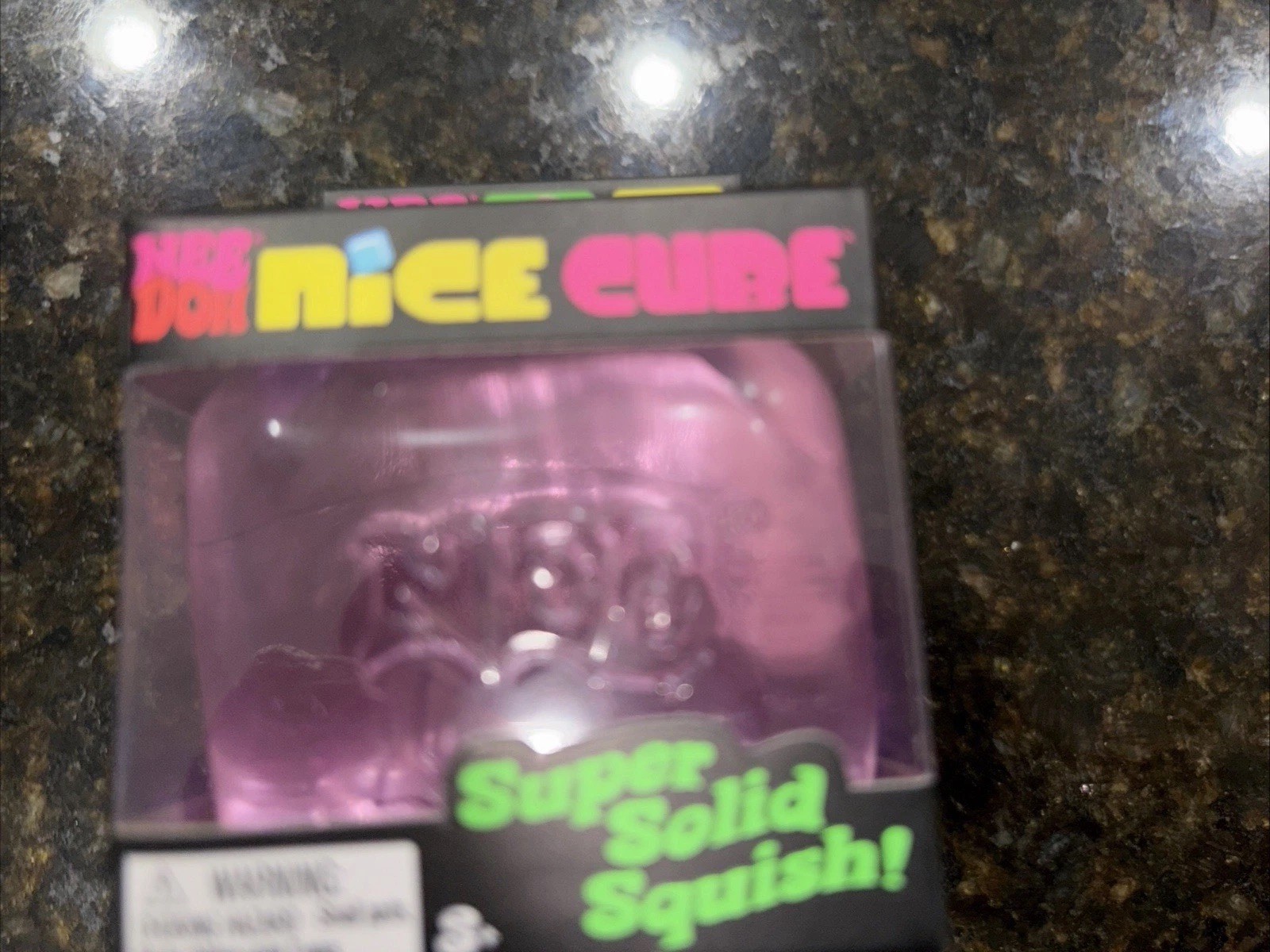 Nee Doh Nice Cube Schylling Super Solid Squish Toy Blue And Pink