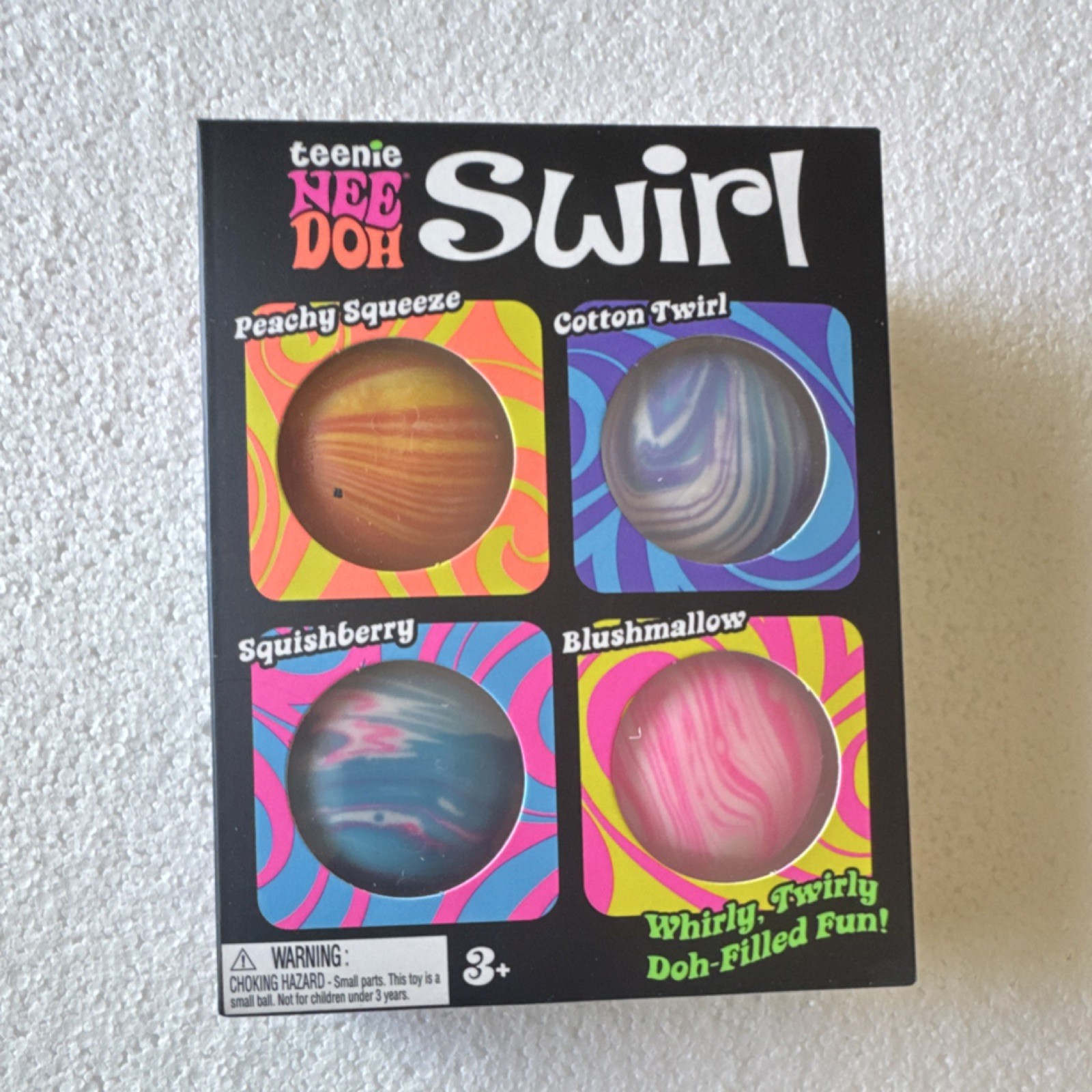 Nee Doh Swirl Multicolor Tactile Squeeze Balls Set Age Level 4-7 8-11 Years 3+