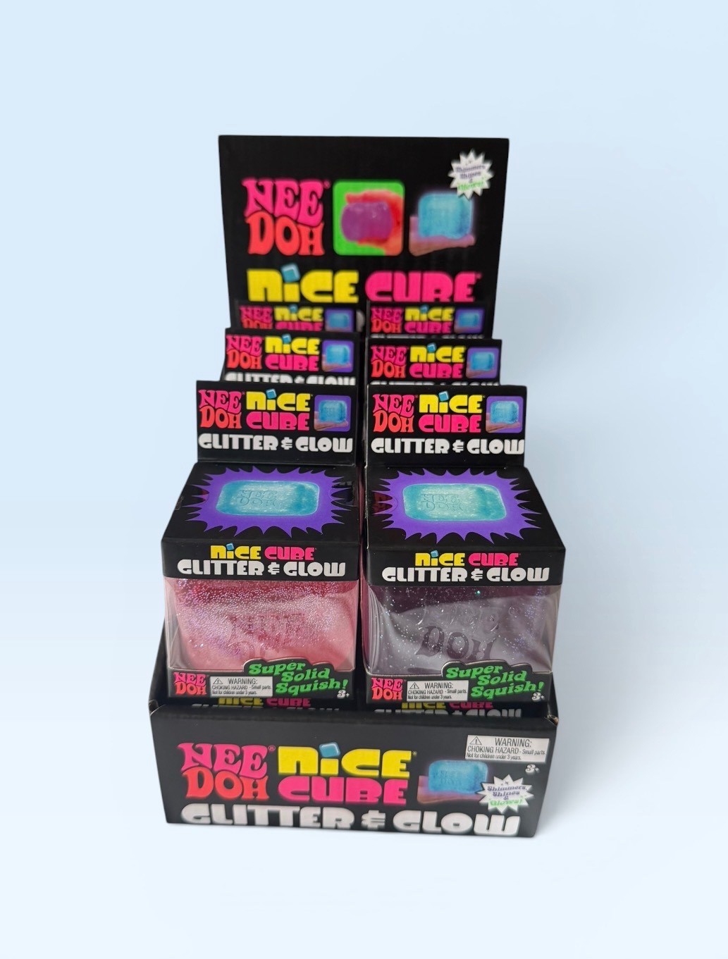 NeeDoh Nice Cube Glitter & Glow – ONE Sealed Cube – Random Color – New