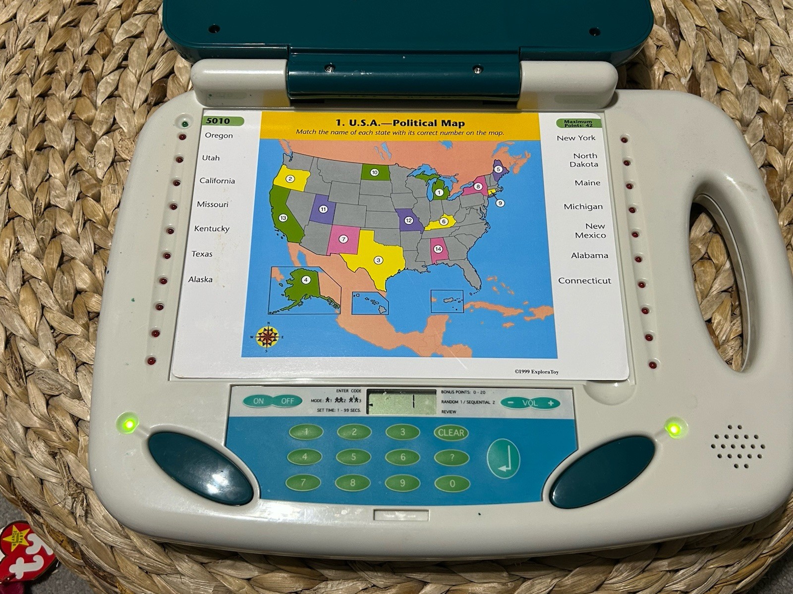 Geosafari Know It All Learning Laptop 53 Cards Tested EI-8540 See Pics