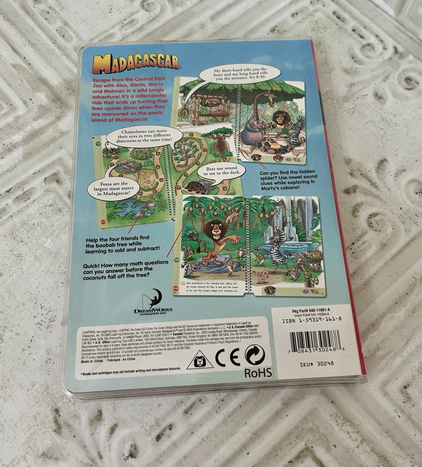NEW Lot of 4 LeapFrog LeapPad Interactive Books Cartridges and Cards
