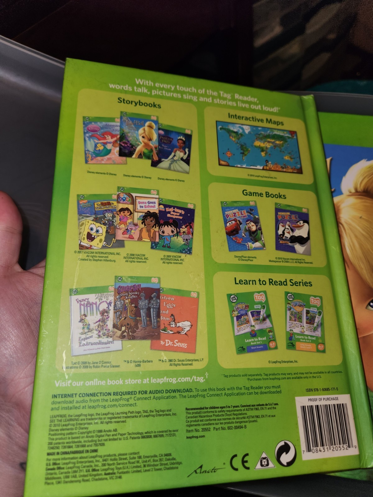 Lot Of 6 Leap Frog Tag Reader Interactive Books – Spider Man, Tangled And Case