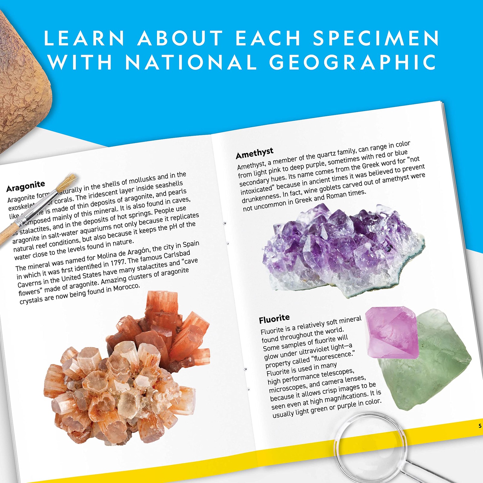 Blue Marble National Geographic Mega Gemstone Dig Kit Dig Up 15 Real Gemstones