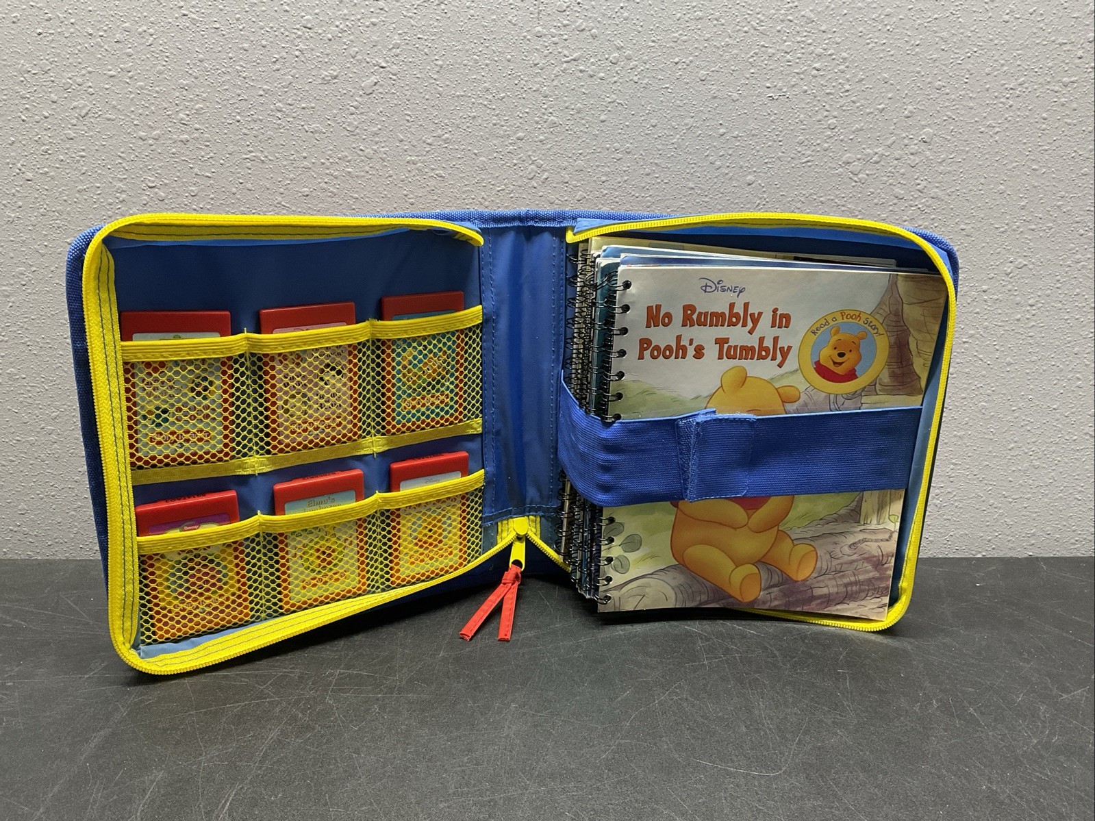 Disney Story Reader Books and Cartridge , Sesame Street, & BARNEY BUNDLE W/CASE