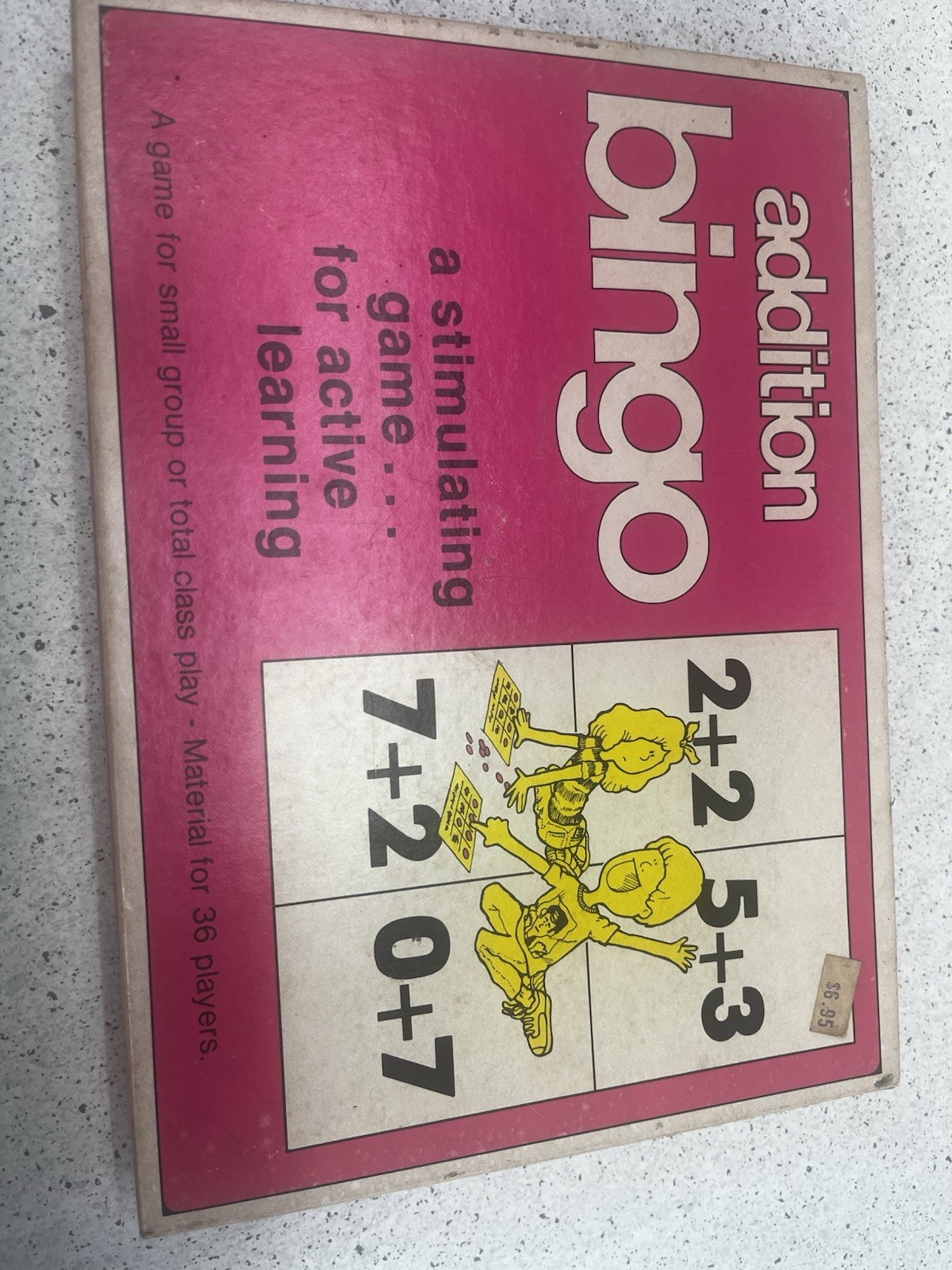 VTG 70s Addition Bingo Game 36 Players Educational Homeschool Learning