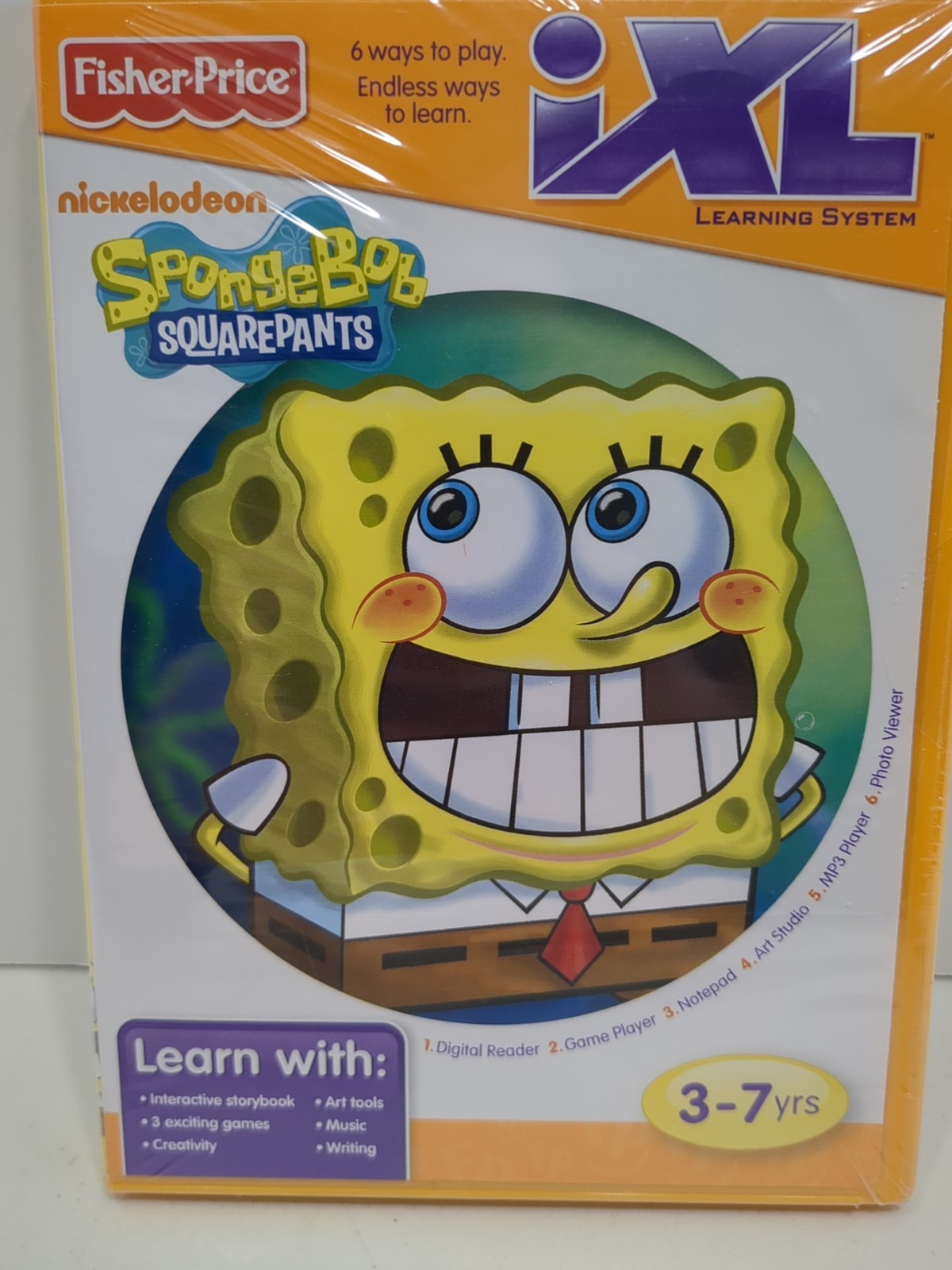 Vintage Fisher Price iXL SpongeBob SquarePants Learning Game Disc Software NEW