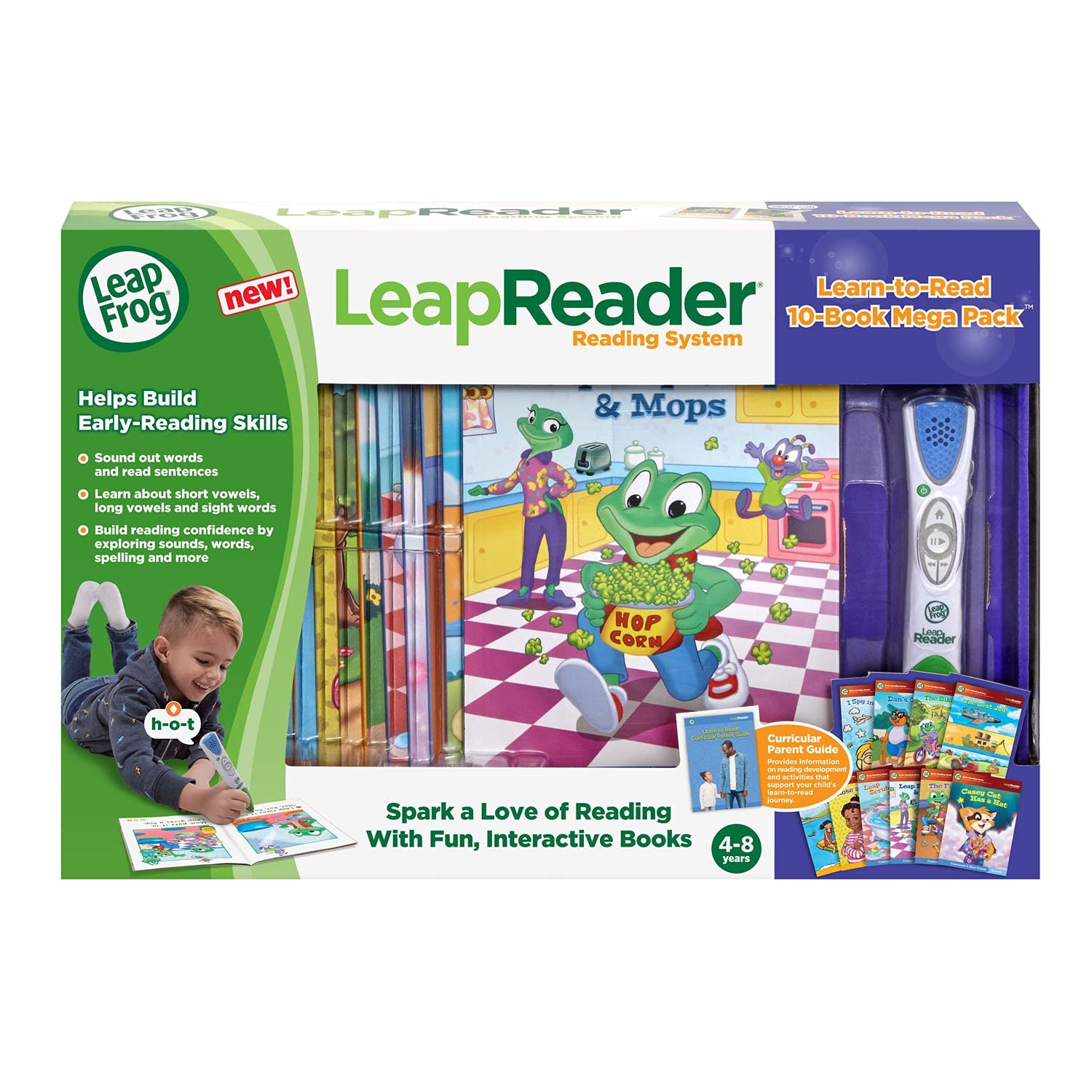 LeapFrog LeapReader System Learn to Read 10 Book Bundle os, Mega