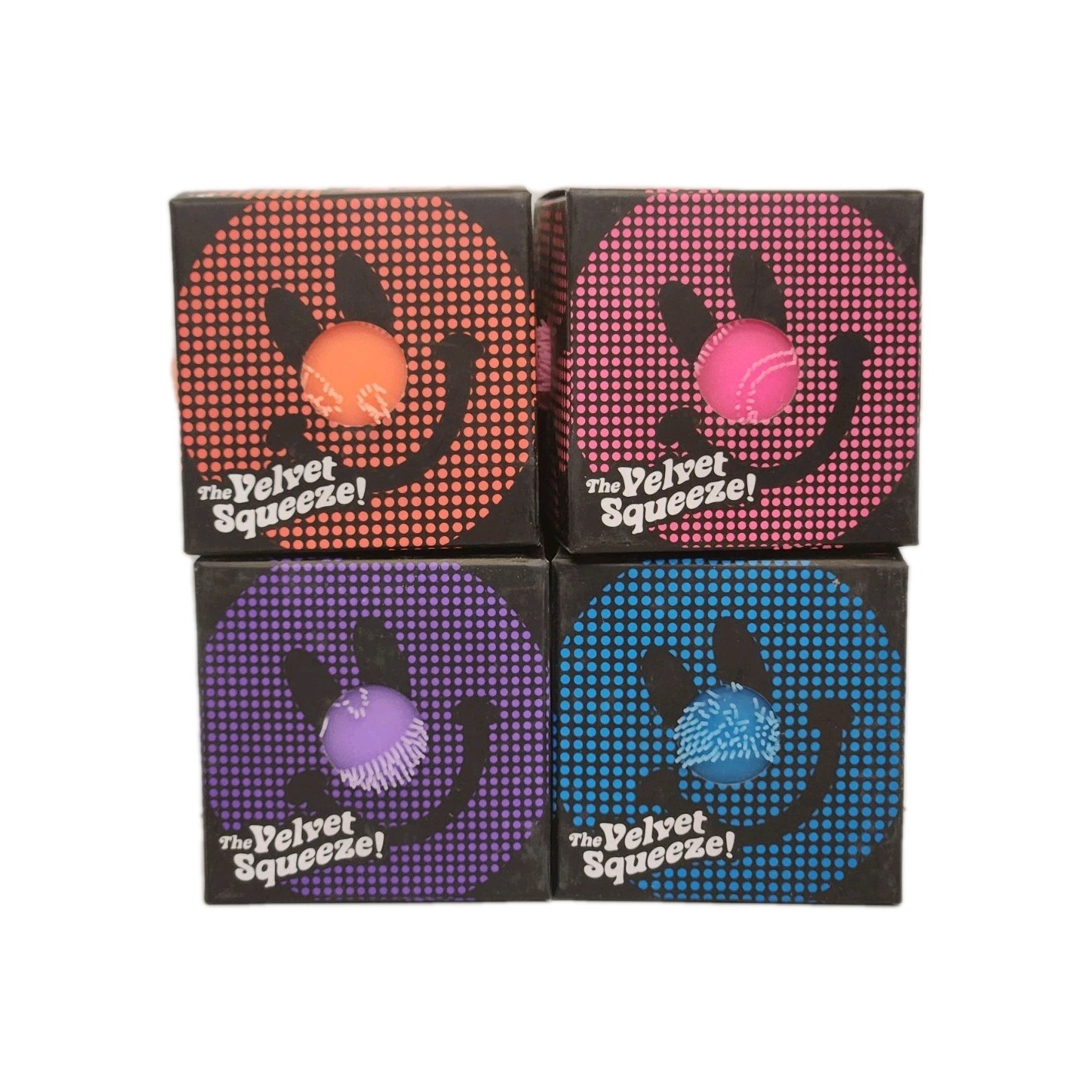 Needoh FUZZBALL Flower Power (Set Of 4) Blue,,Orange,Purple,Pink (FREE Shipping)