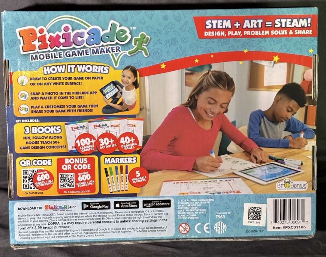 Pixicade Mobile Game Maker STEM Educational Kit for Ages 6-10+
