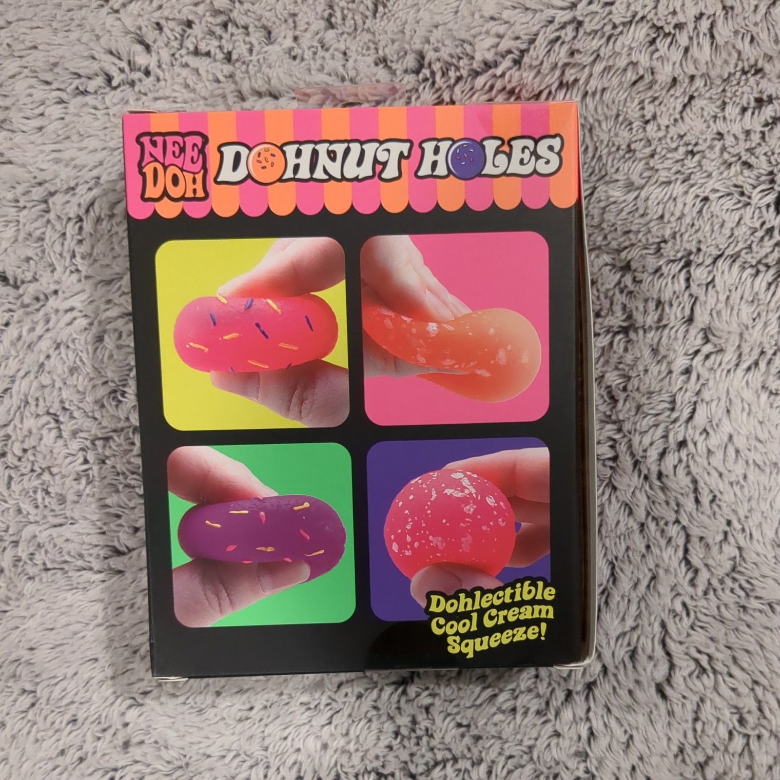 VIRAL NIB!!! Schylling NeeDoh Teenie Dohnut Holes 4 Pack NEE DOH 100% AUTHENTIC