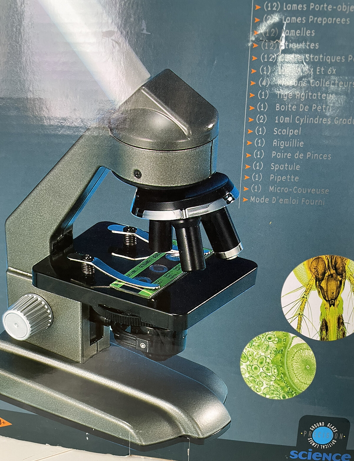 VINTAGE 1967 Science Tech 450X UNIVERSITY MICROSCOPE MYGES Eyepiece 10X-15X zoom