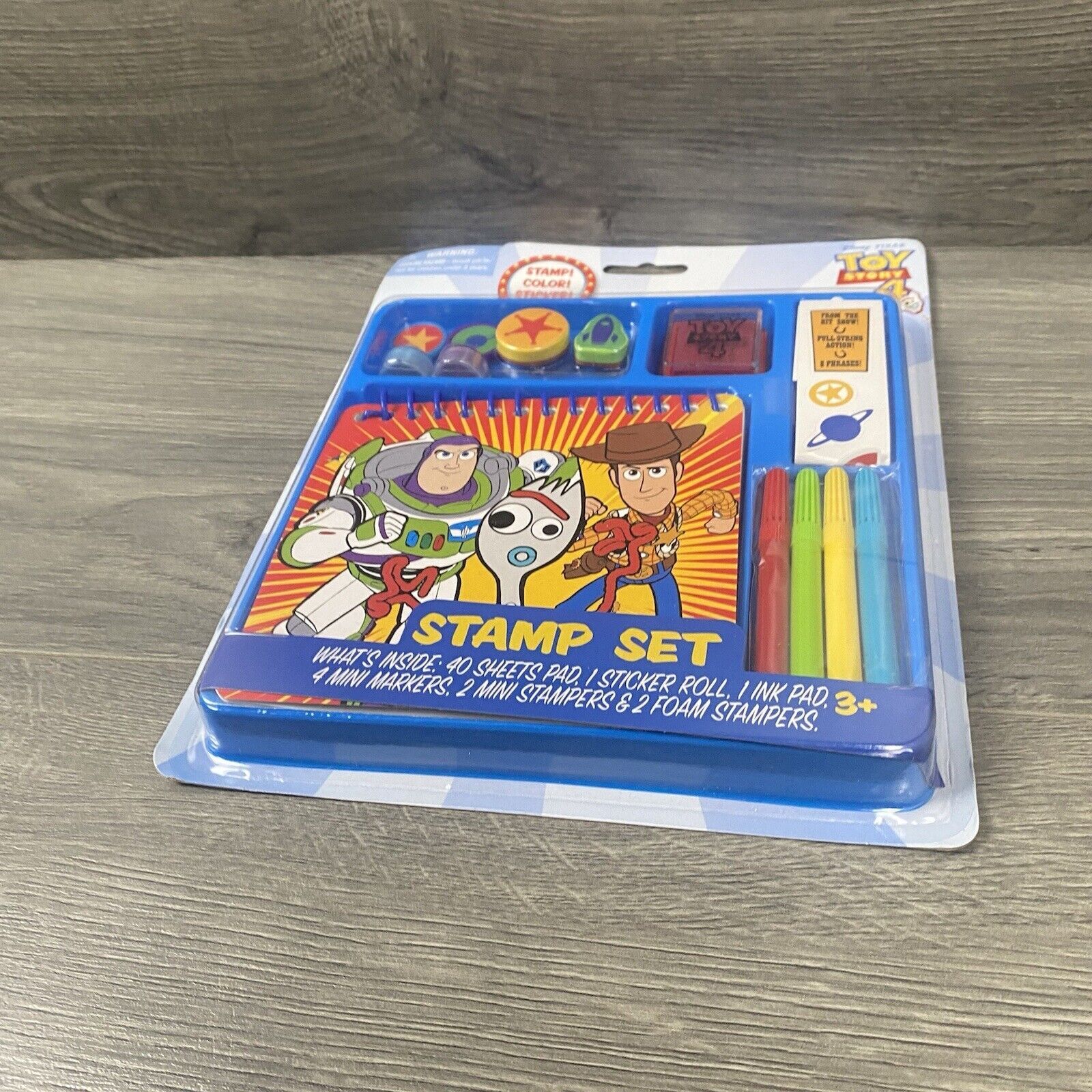 Toy Story 4 Stamp Set New Sealed Children Activity Stickers Stampers Markers