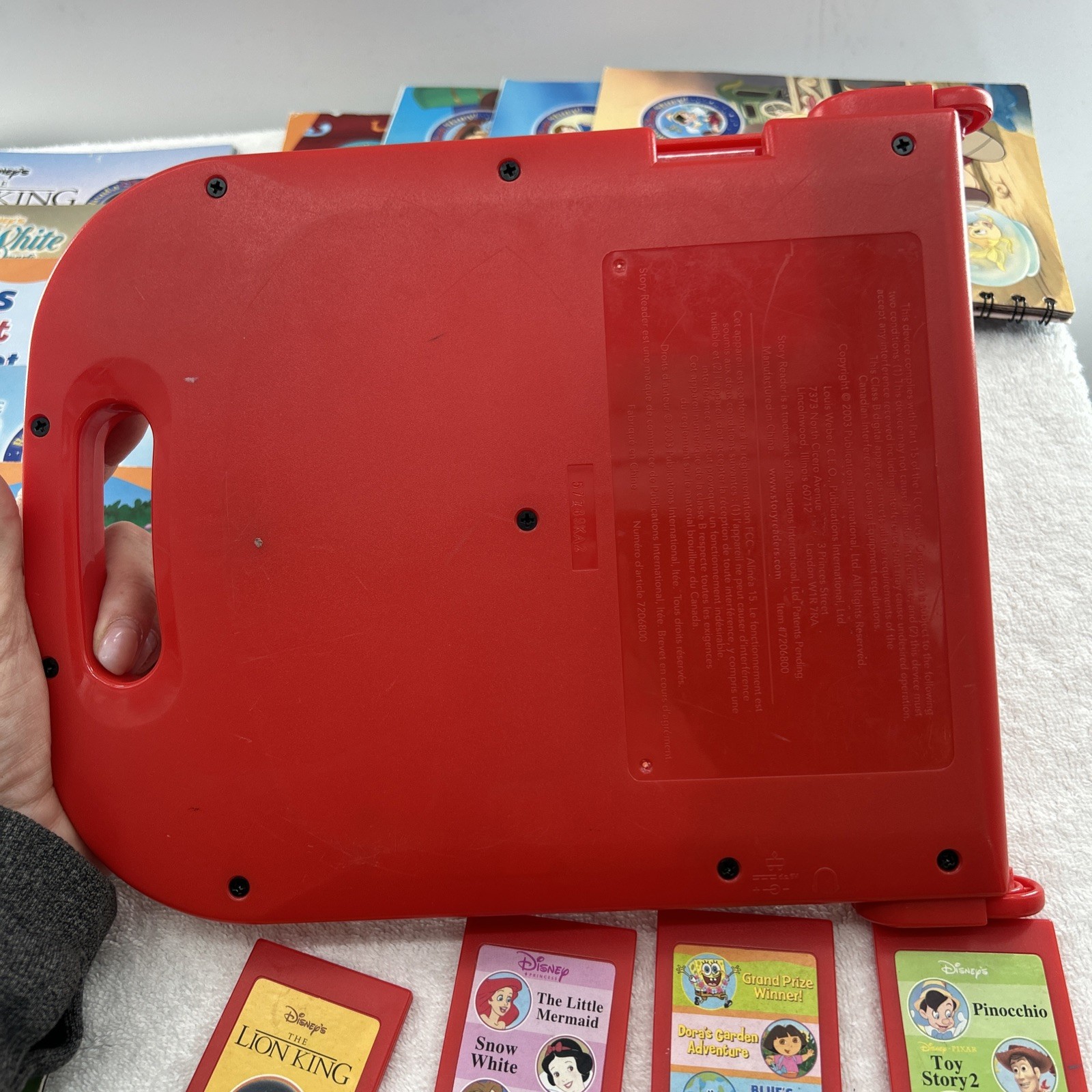 VINTAGE 2003 STORY READER WITH DISNEY MARVEL & CARTRIDGES TESTED WORKS