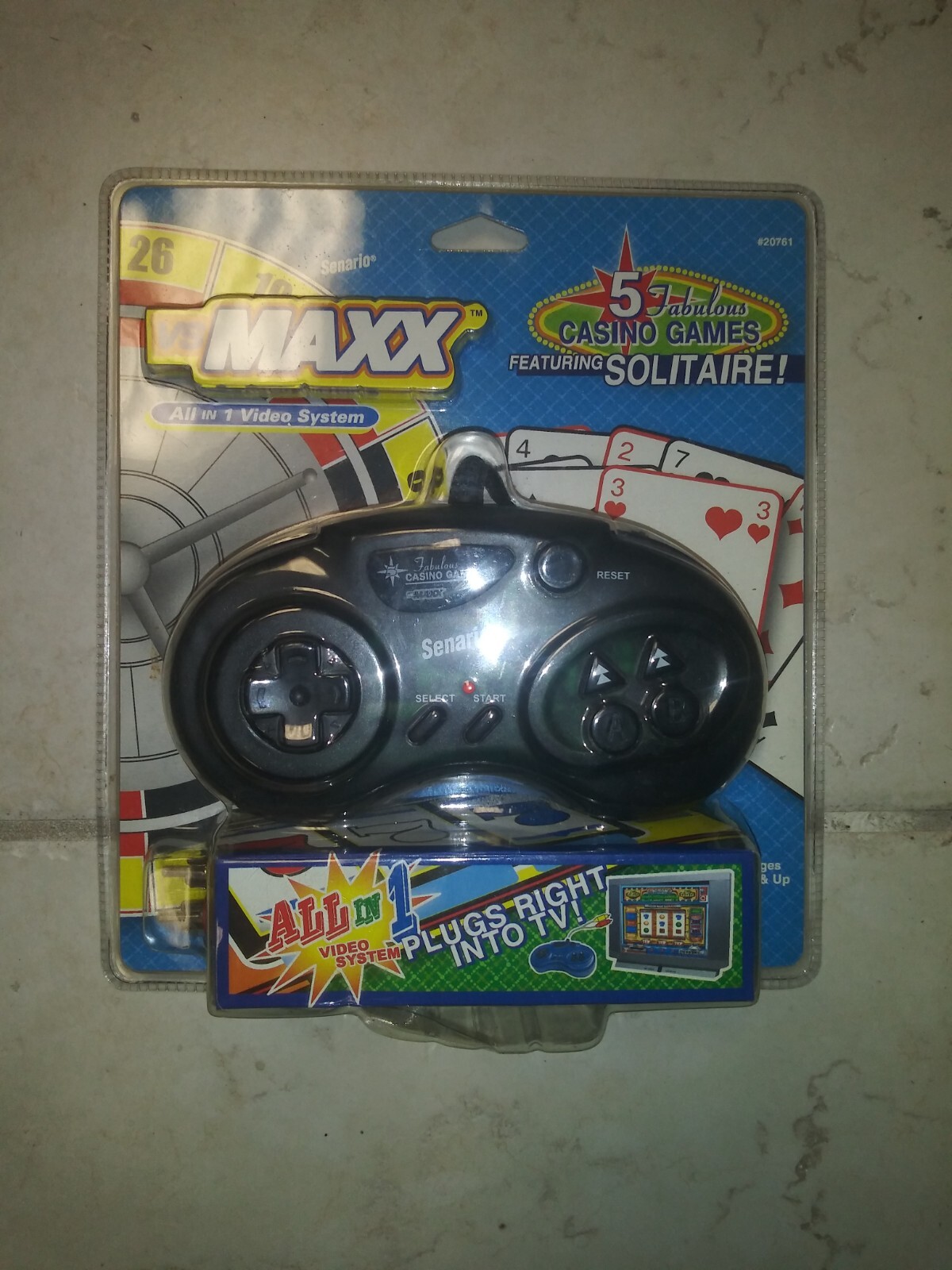 VS Maxx Plug and Play 5 Casino Games All in 1 TV Video Game – Poker Roulette