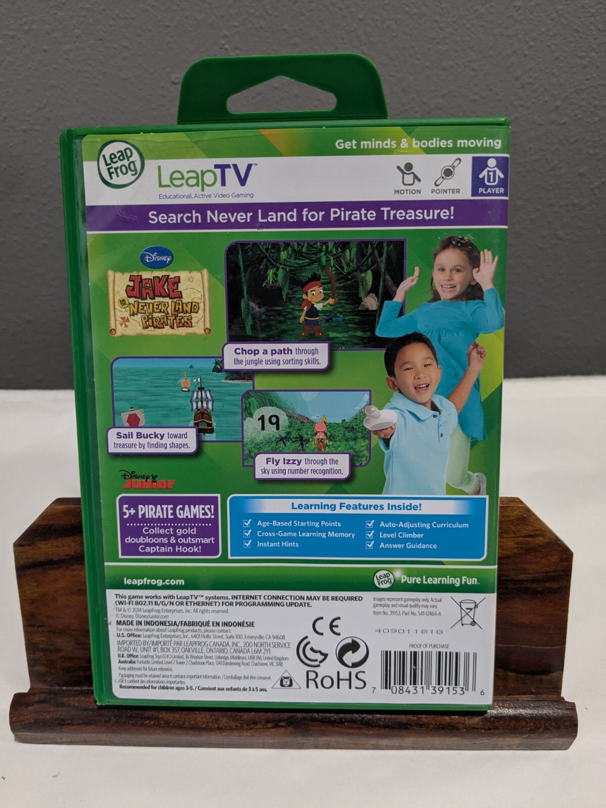 LeapFrog’s LeapTV Video Game Cartridge — DISNEY’S JAKE & THE NEVERLAND PIRATES