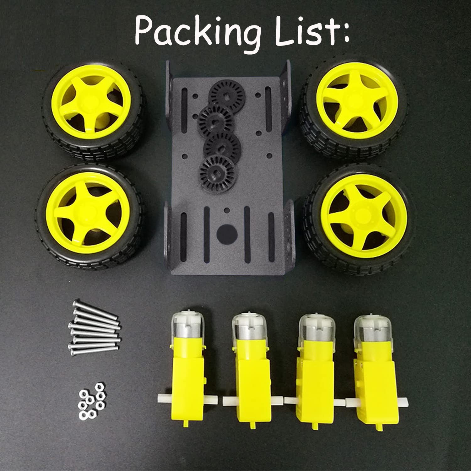 Premium 4WD Smart Robot Car Chassis Platform Kit for Arduino, Raspberry Pi, M…